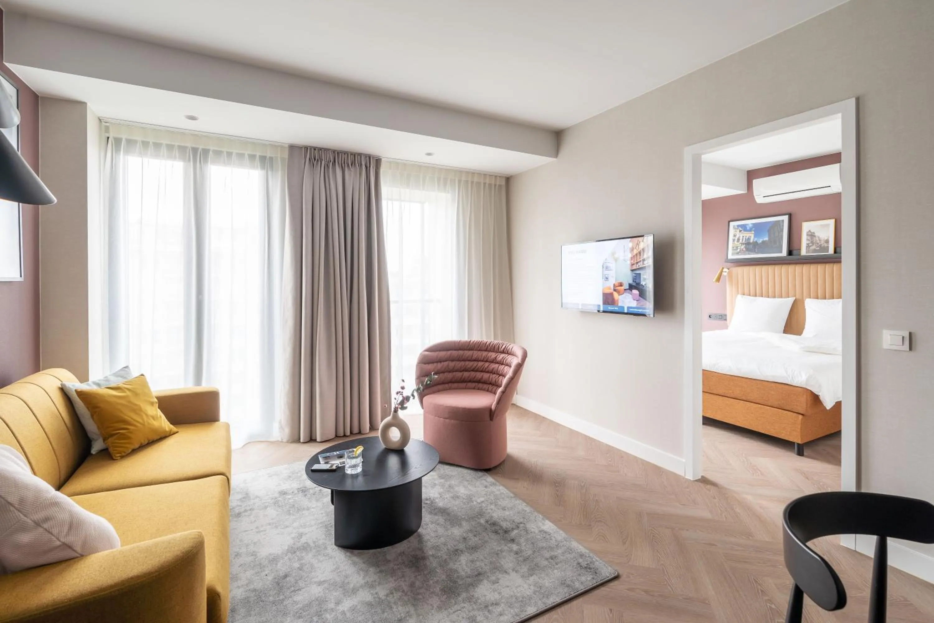 Living room, Bed in YAYS Antwerp Opera by Numa