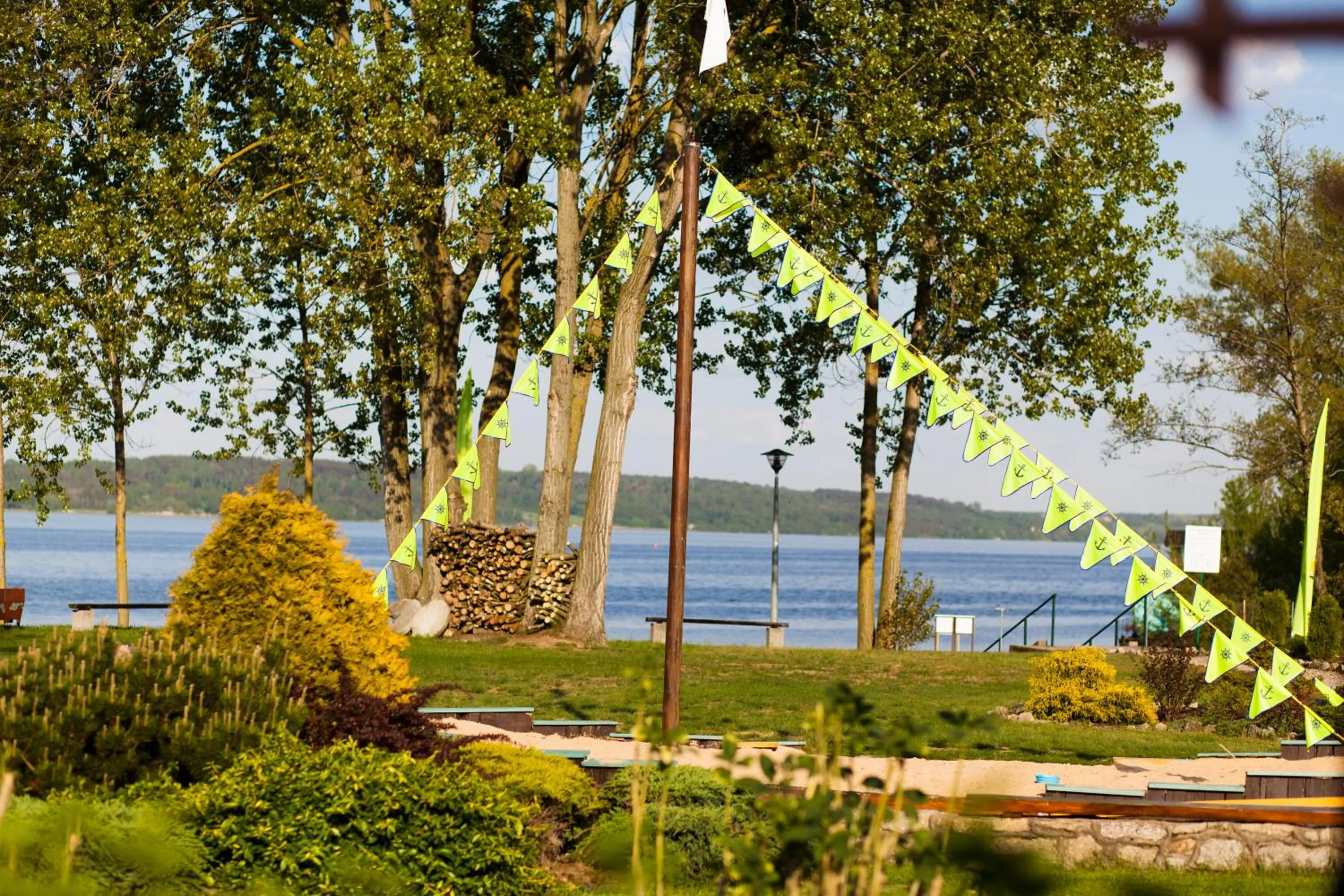 Garden view in Gościniec pod Żaglami