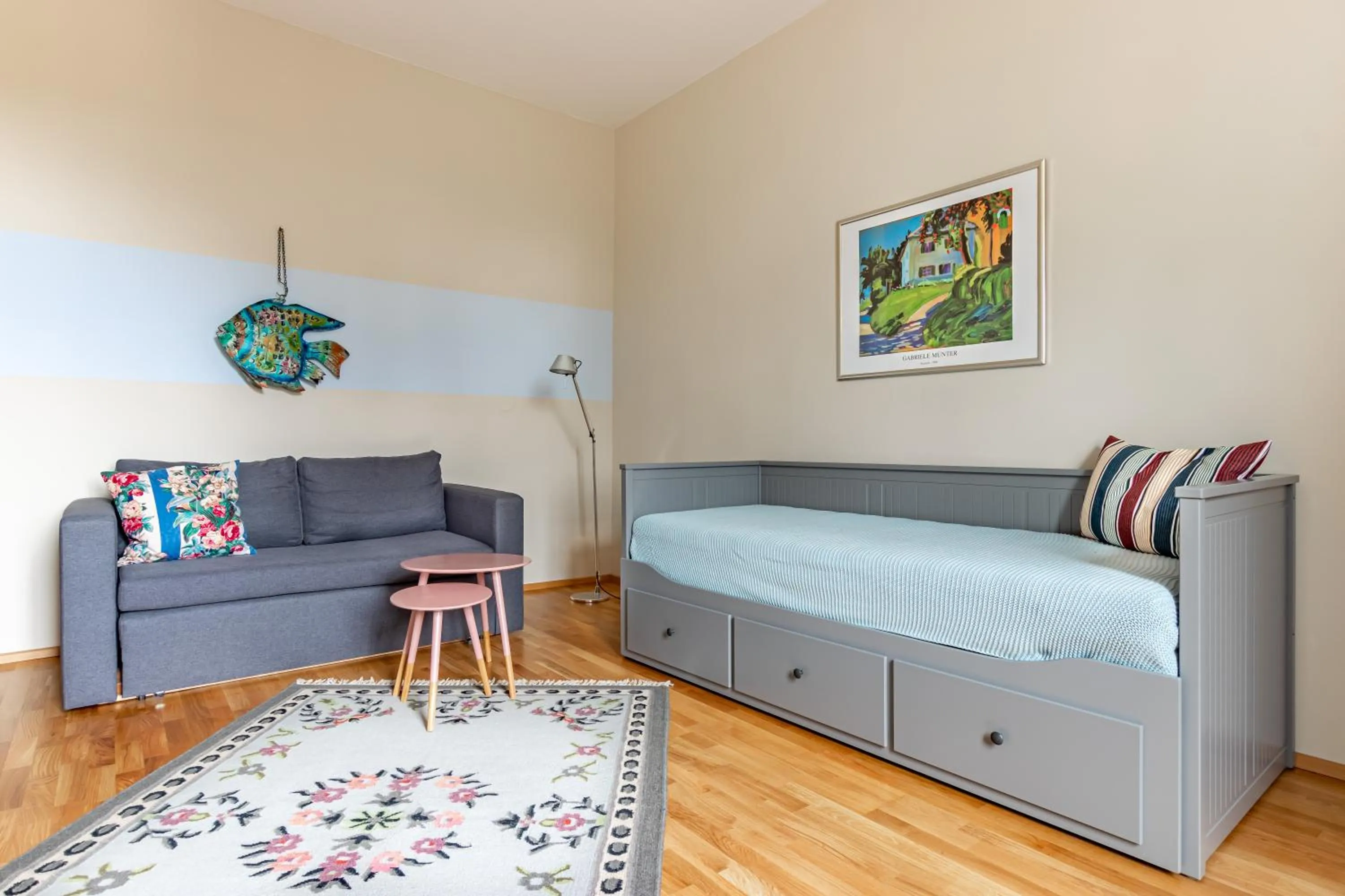 Living room, Bed in Boutique Hotel SwissHouse