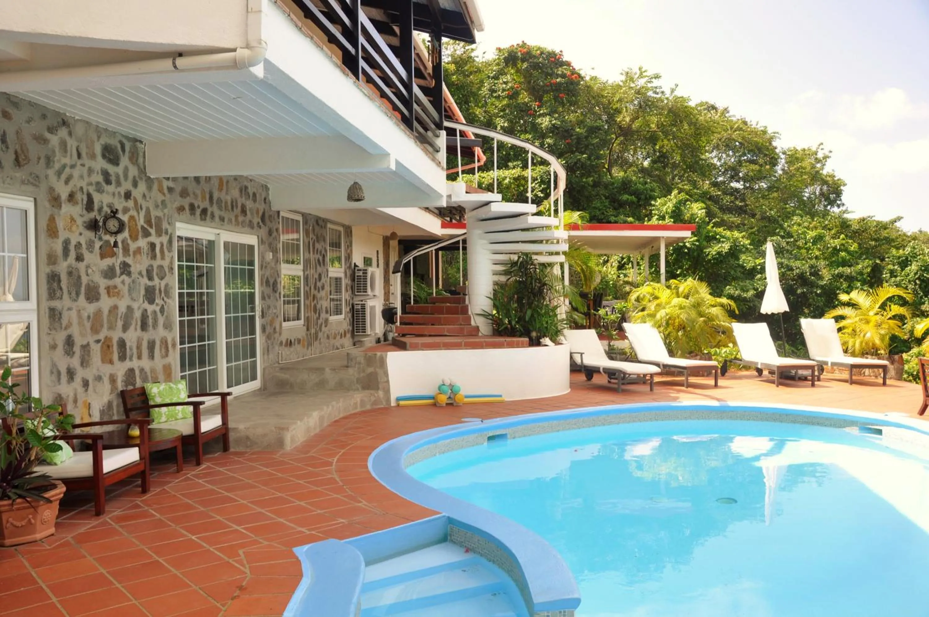 Pool view in Marigot Palms Luxury Caribbean Apartment Suites