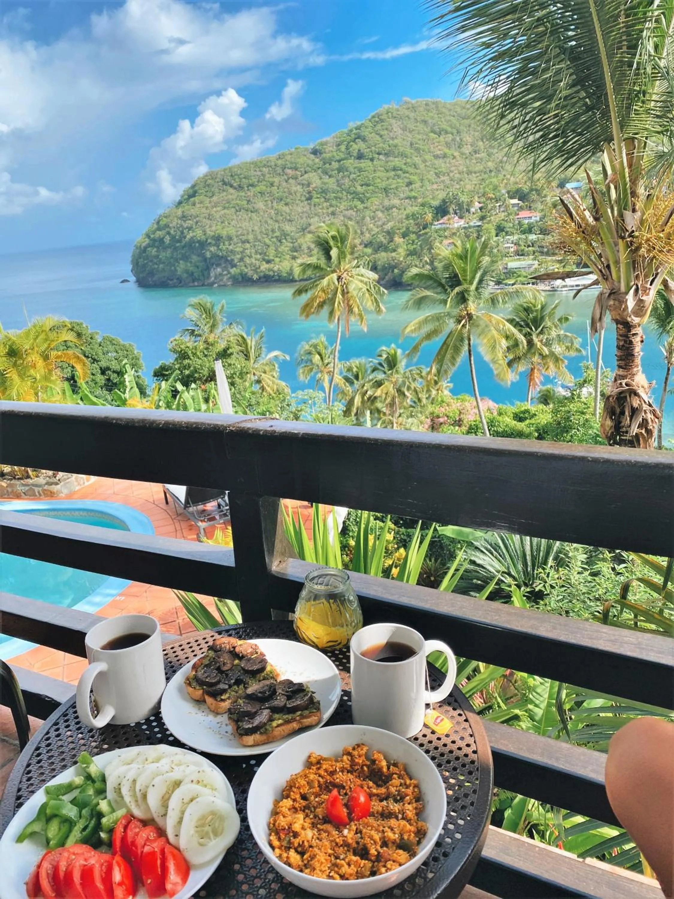 Balcony/Terrace in Marigot Palms Luxury Caribbean Apartment Suites