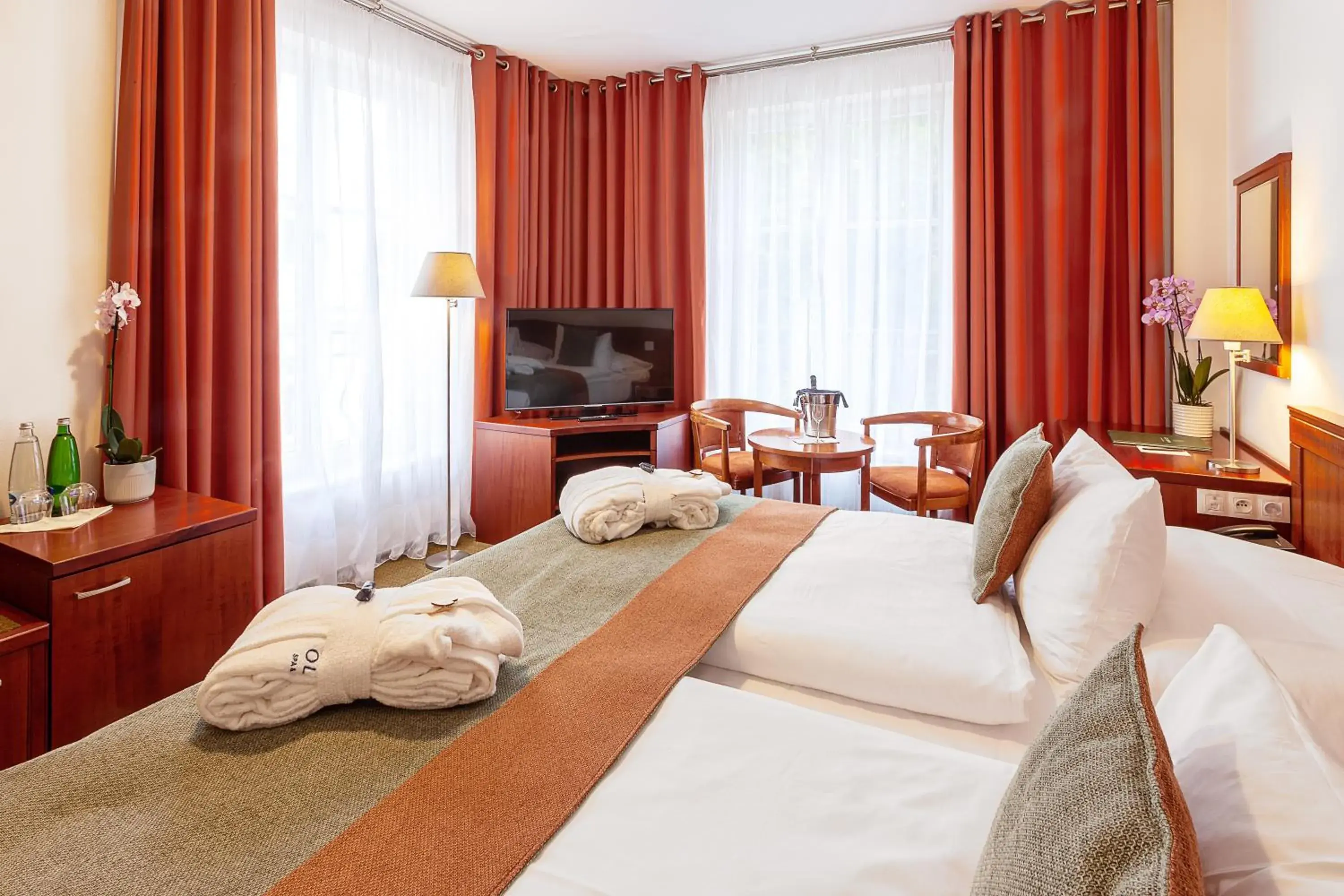 Bedroom, Bed in Spa & Wellness Hotel Olympia Marienbad Bedroom, Bed in Spa & Wellness Hotel Olympia Marienbad