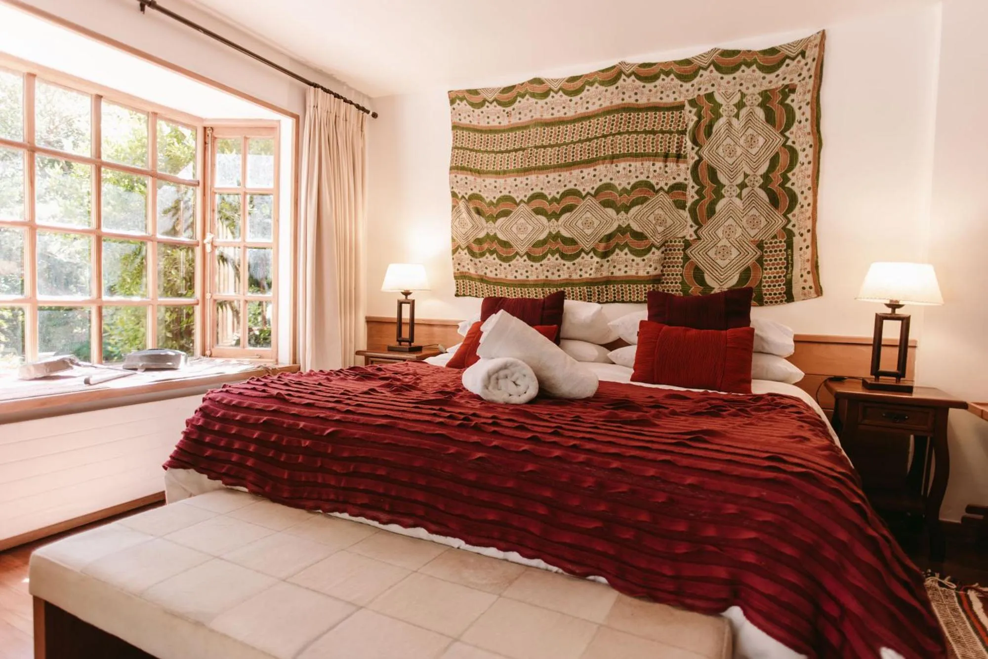 Bed in Hotel Posada del Río - Parque Metreñehue