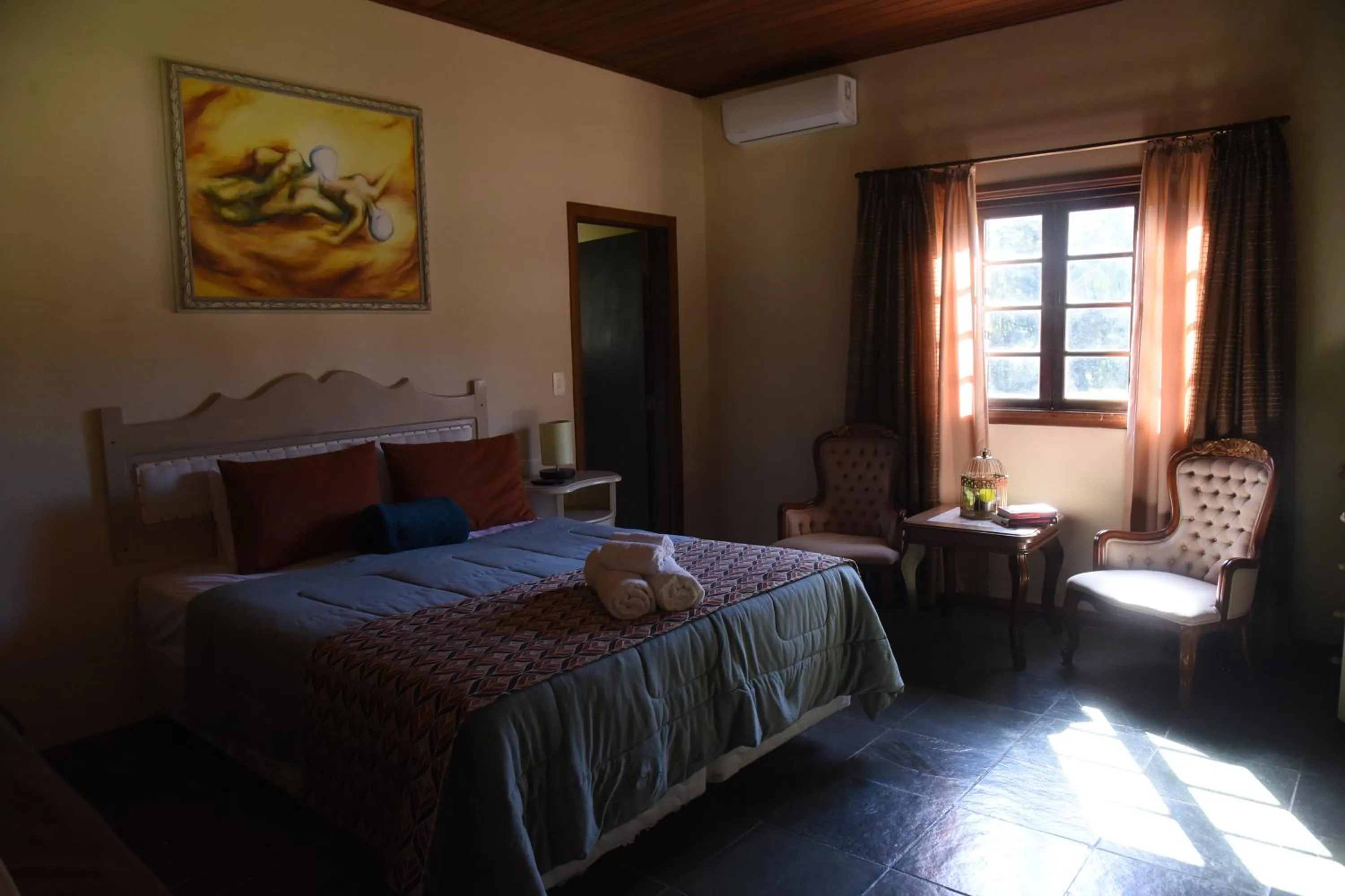 Bedroom, Bed in Pousada Realeza Atibaia