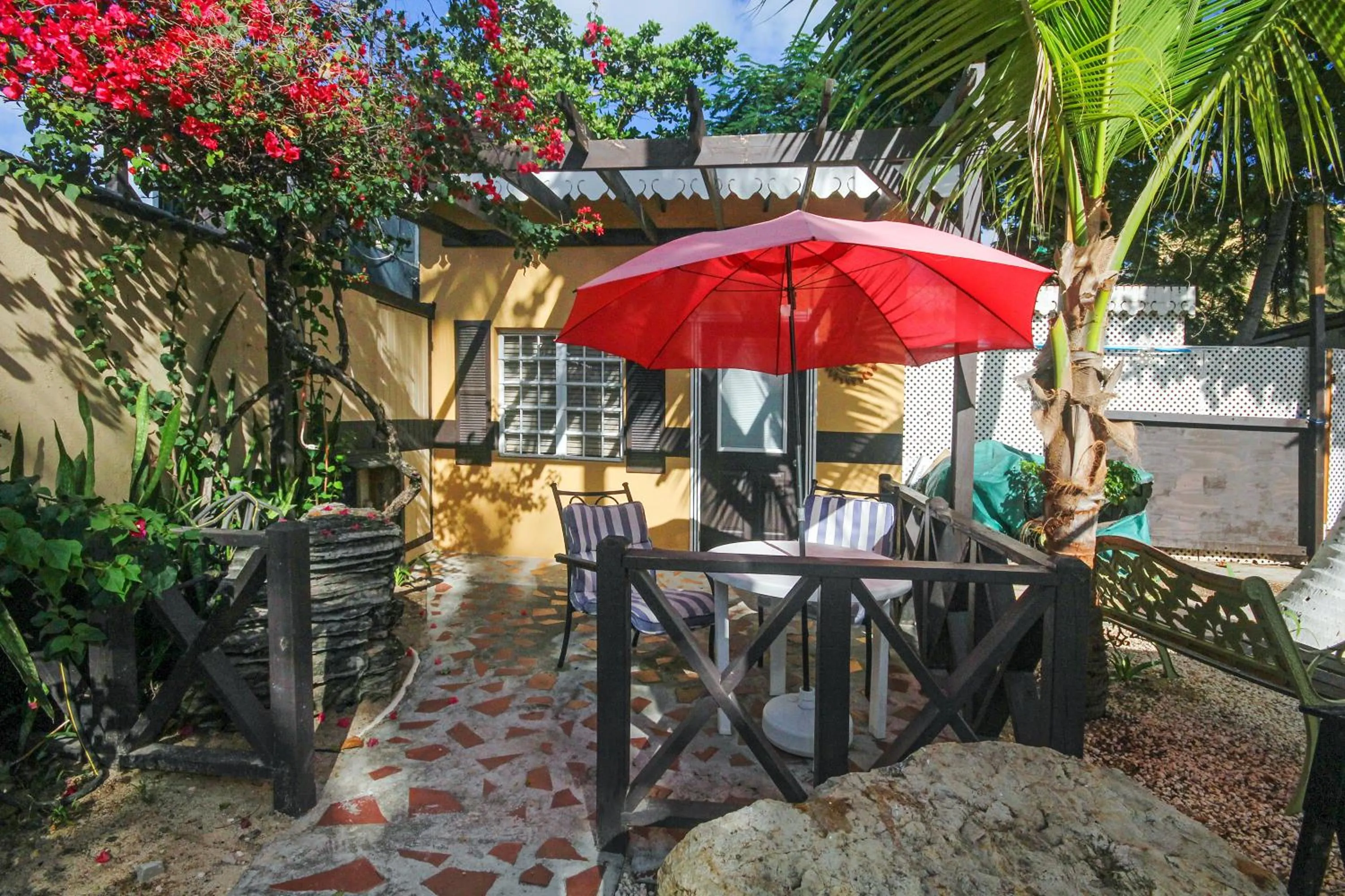Patio in Mary's Boon Beach Resort & Spa