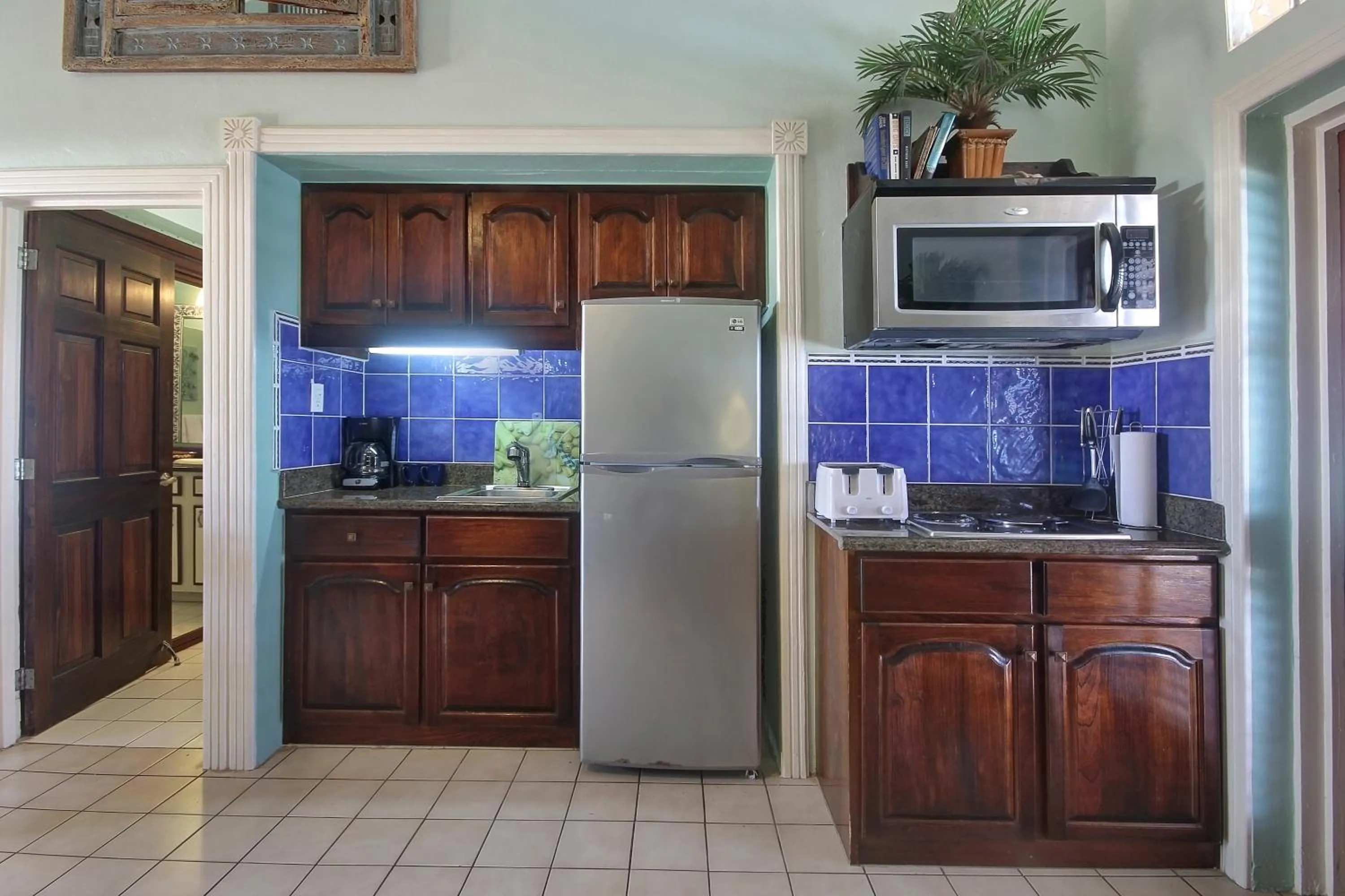 Kitchen or kitchenette in Mary's Boon Beach Resort & Spa