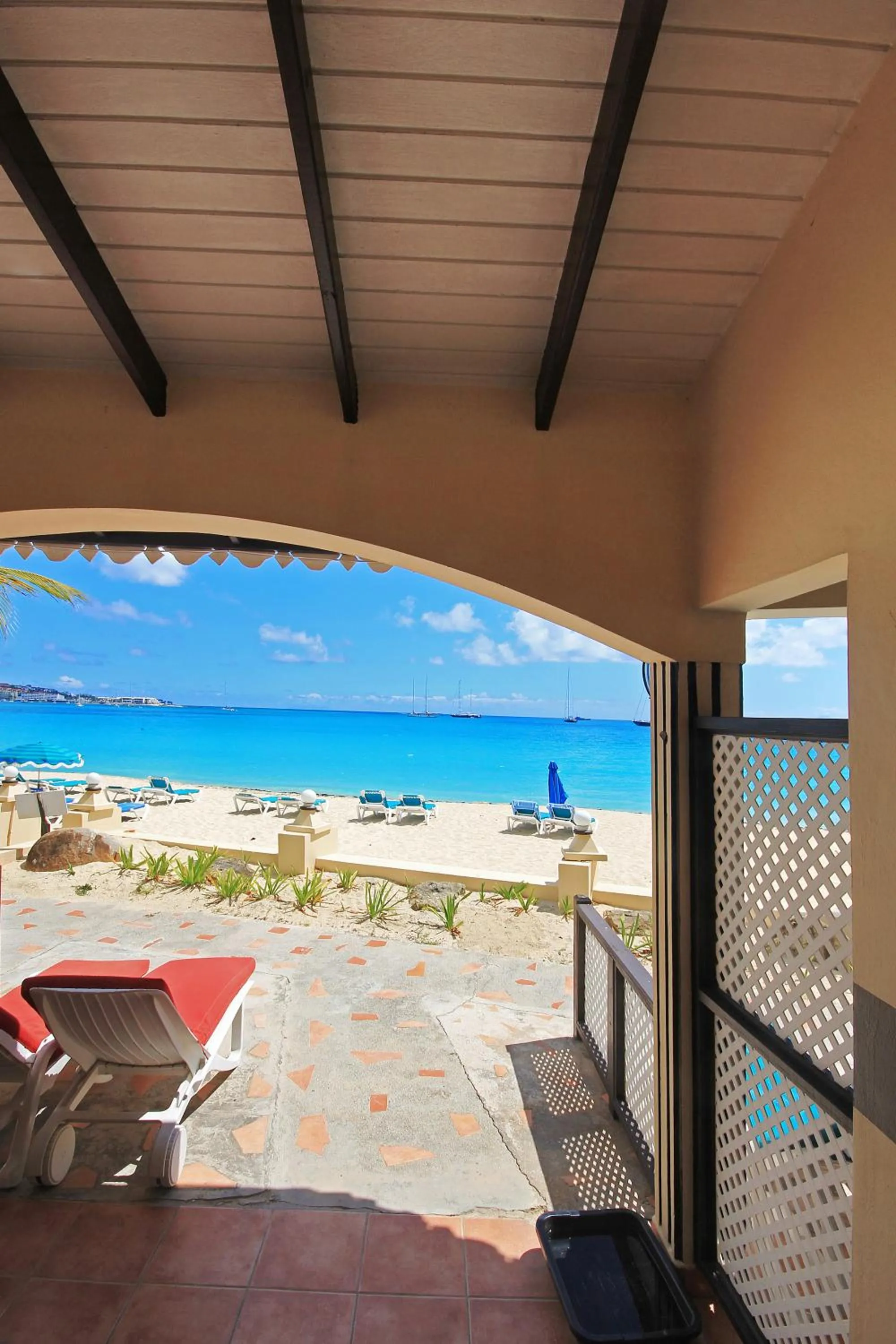 Patio in Mary's Boon Beach Resort & Spa