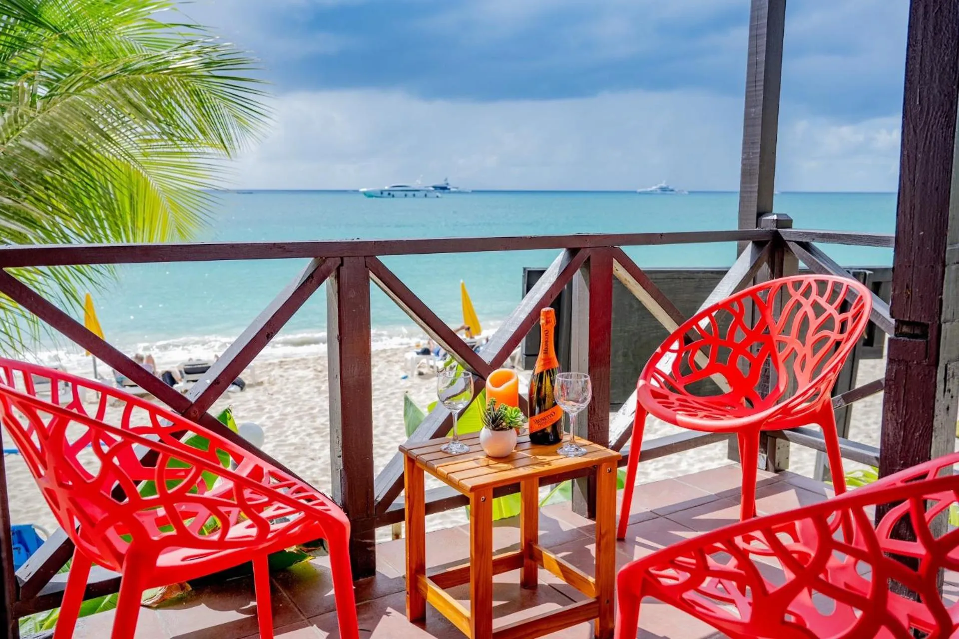 Patio in Mary's Boon Beach Resort & Spa