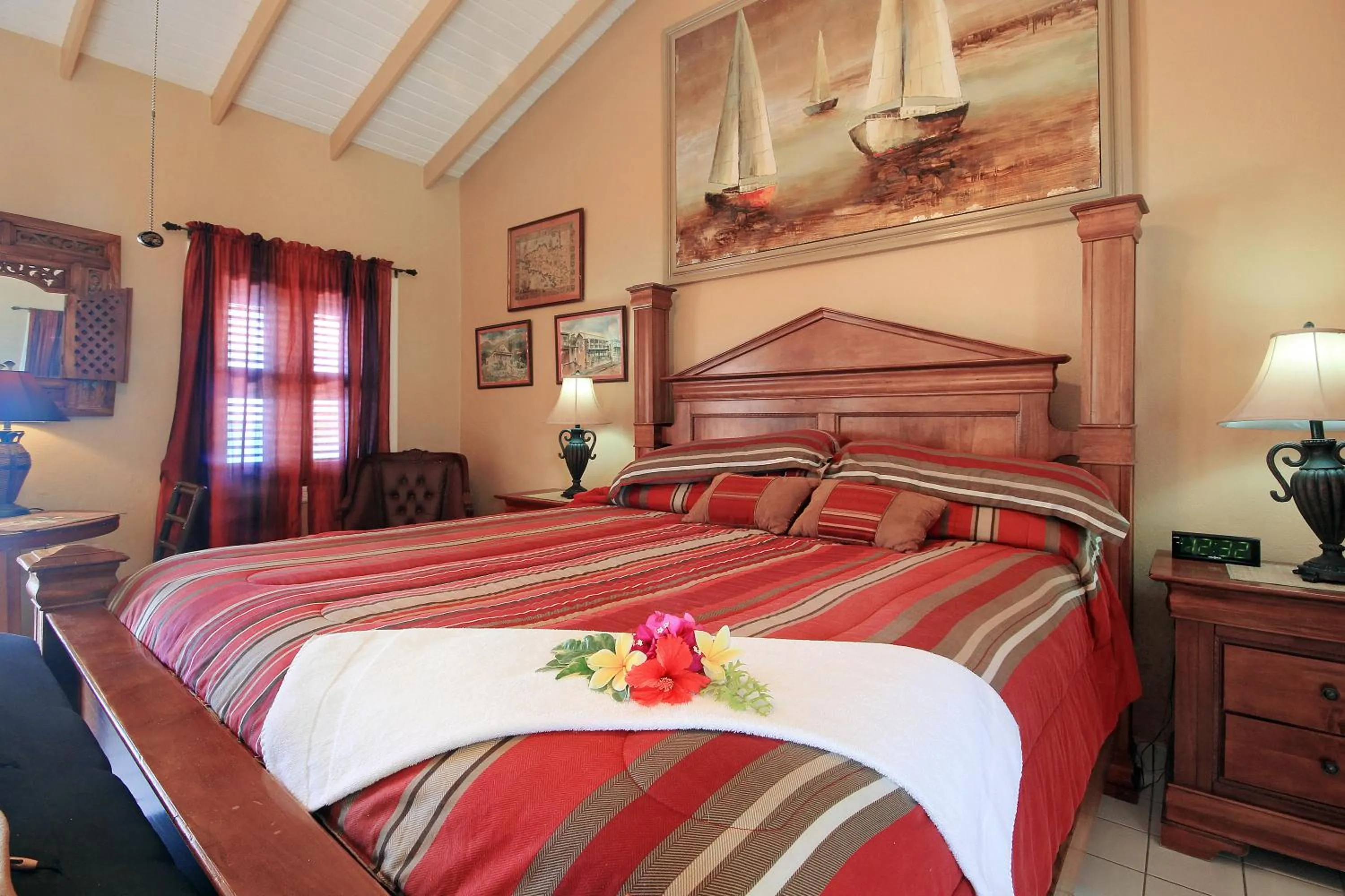Bedroom, Bed in Mary's Boon Beach Resort & Spa