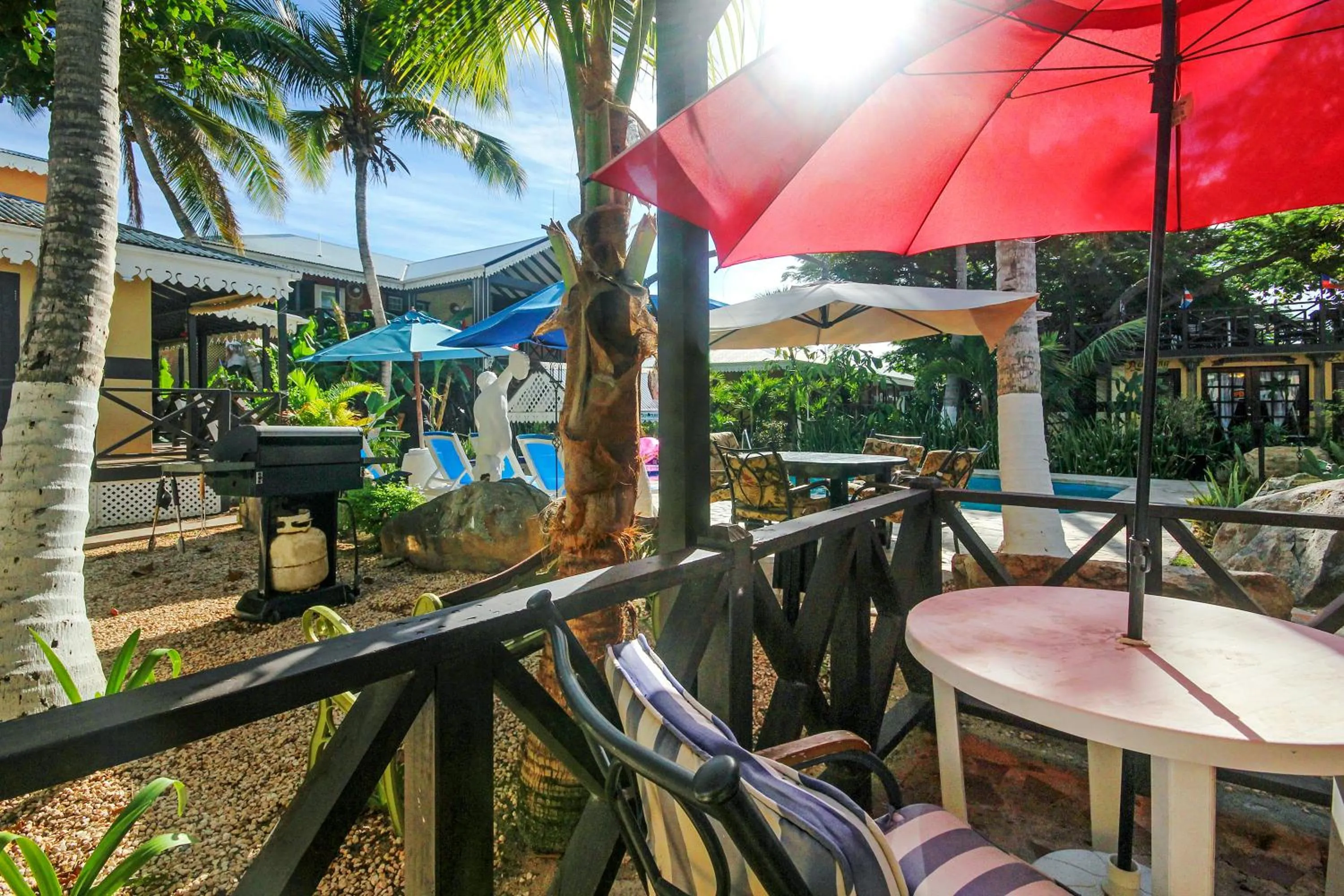 Patio in Mary's Boon Beach Resort & Spa