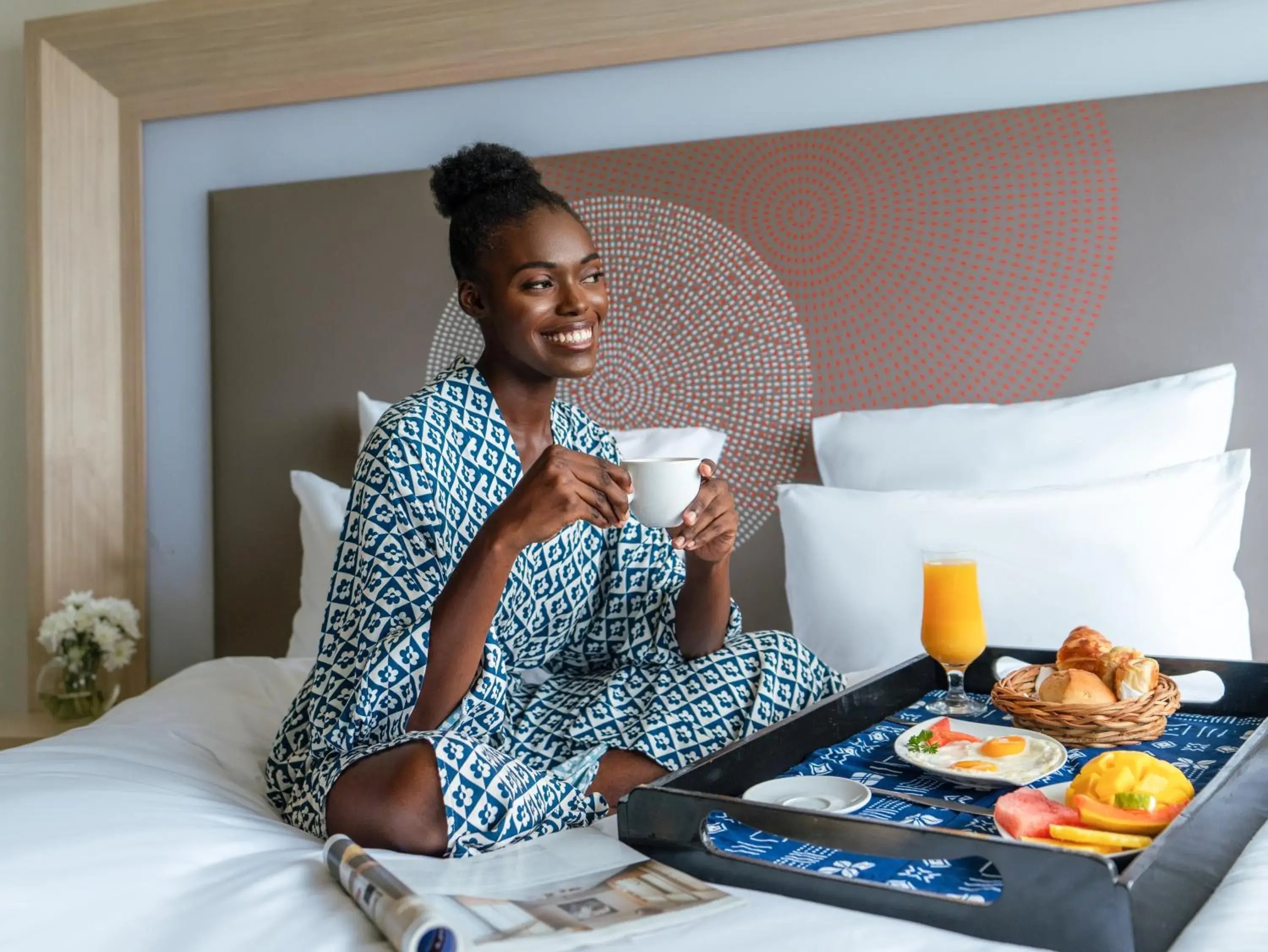 Breakfast, Bed in Novotel Abidjan Plateau Breakfast, Bed in Novotel Abidjan Plateau