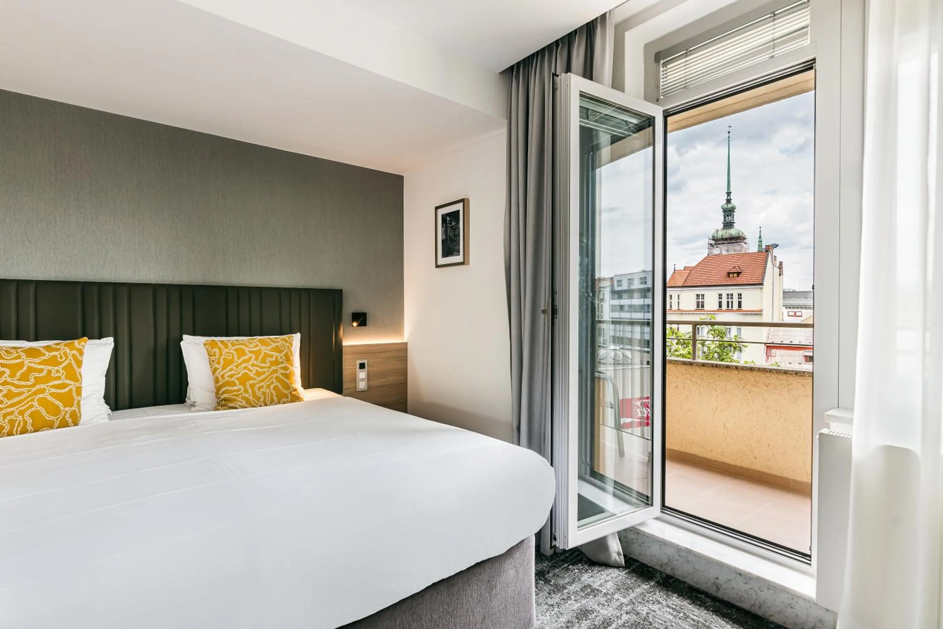 Bed in Hotel International Brno