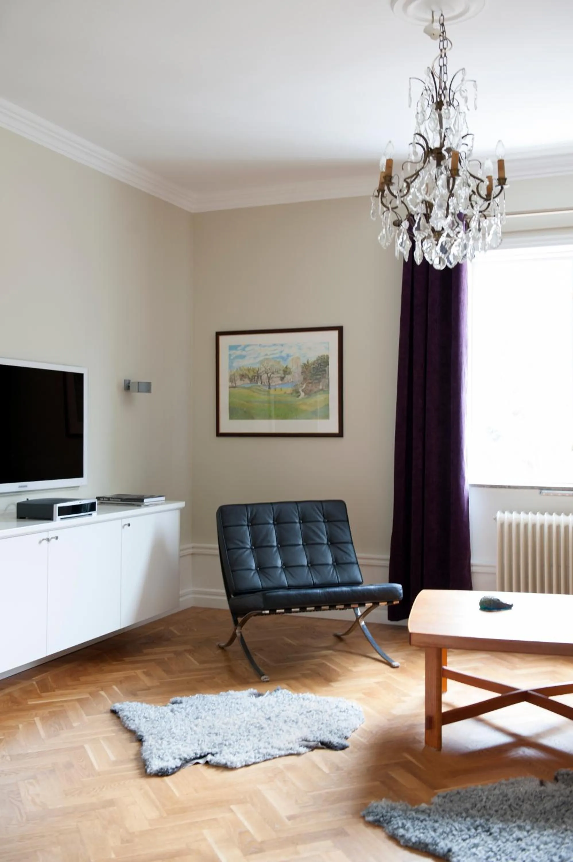 Living room in Sköna Hönor Apartments