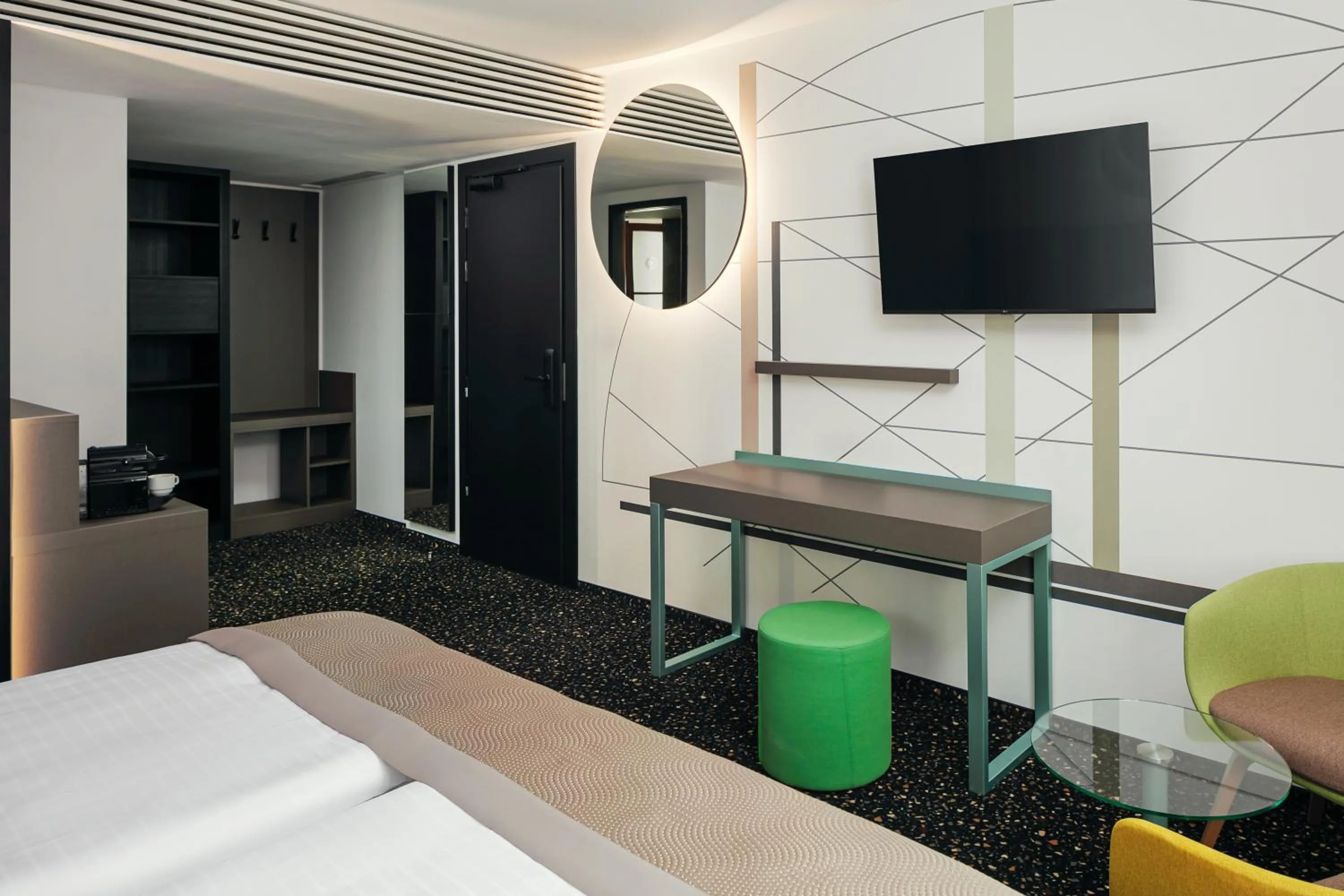 Bed in EA Embassy Prague Hotel