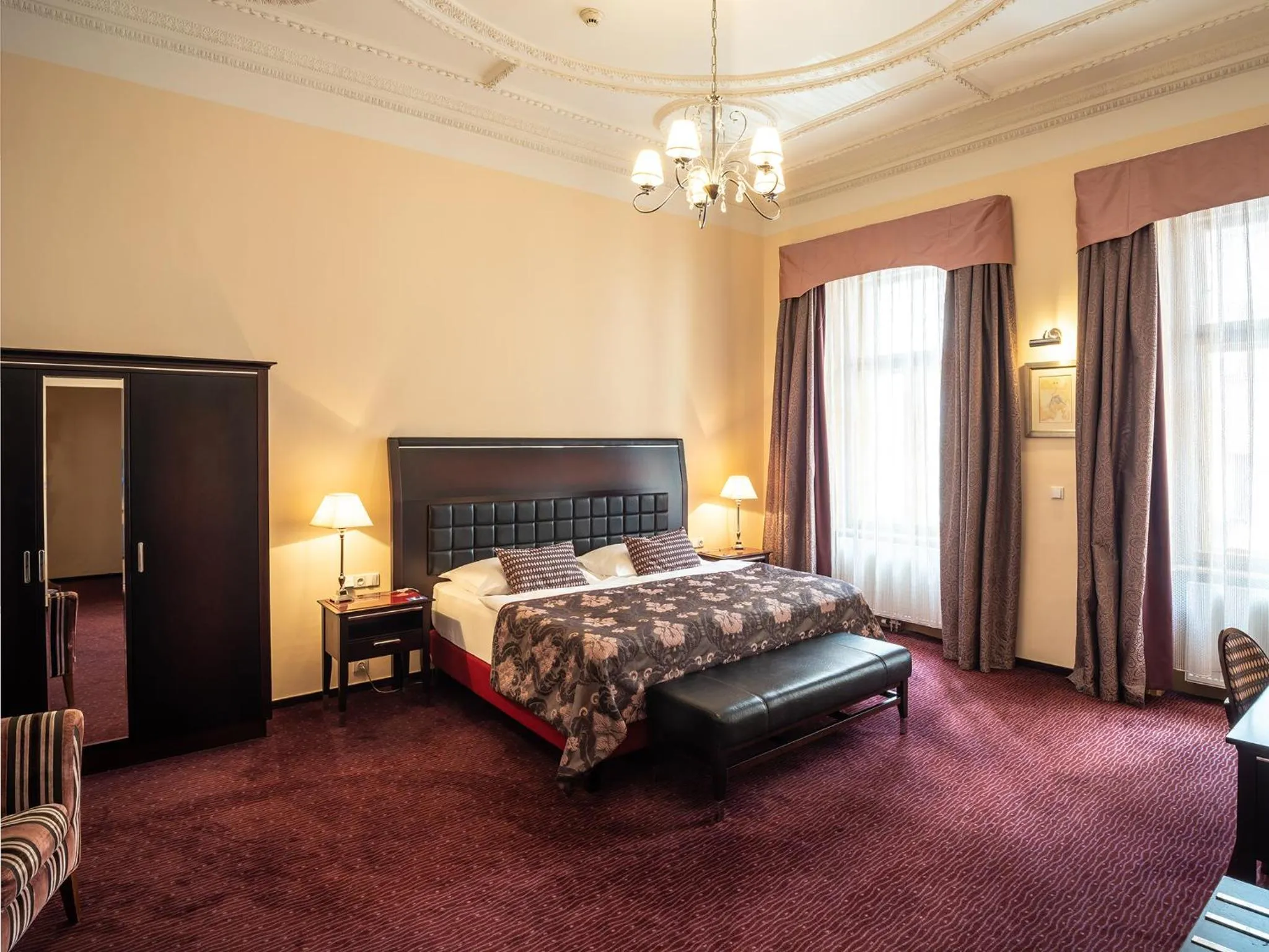 Bed in EA Embassy Prague Hotel