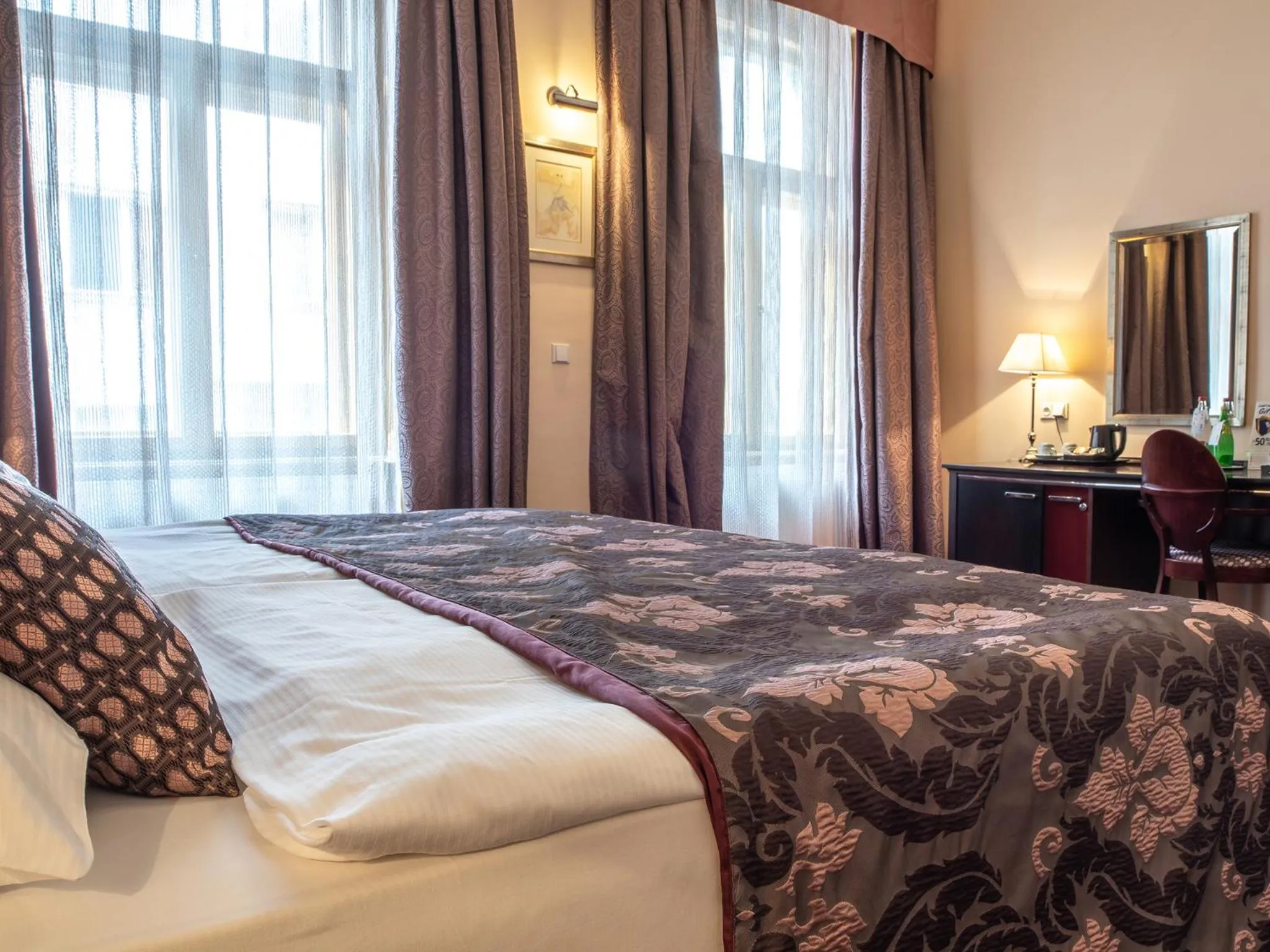 Bed in EA Embassy Prague Hotel