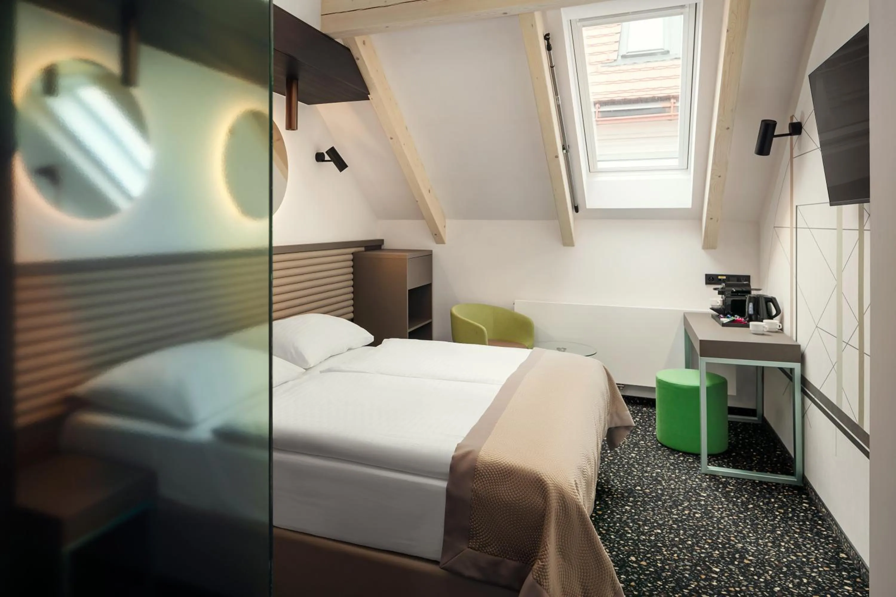 Bed in EA Embassy Prague Hotel