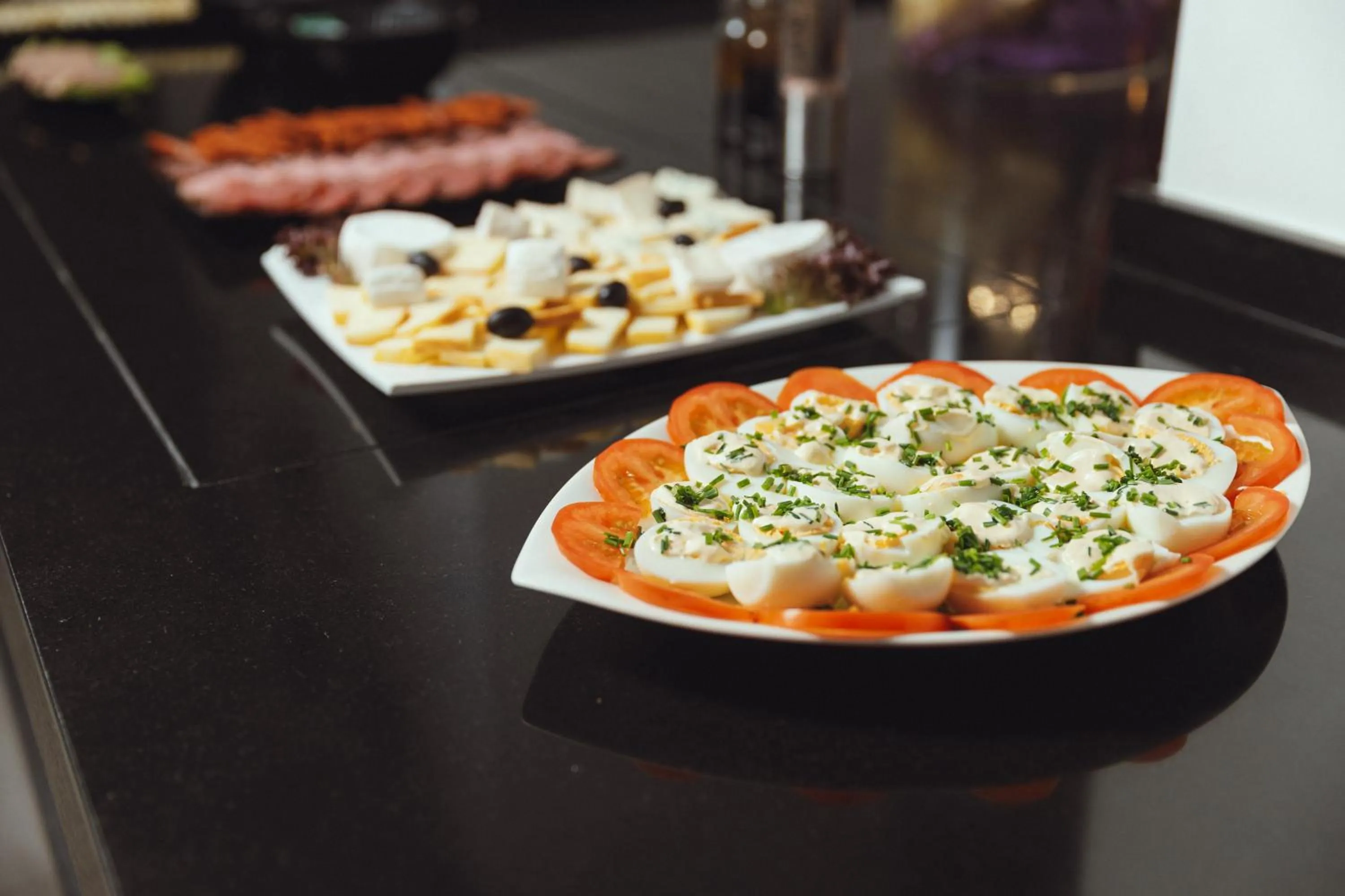 Buffet breakfast in EA Embassy Prague Hotel