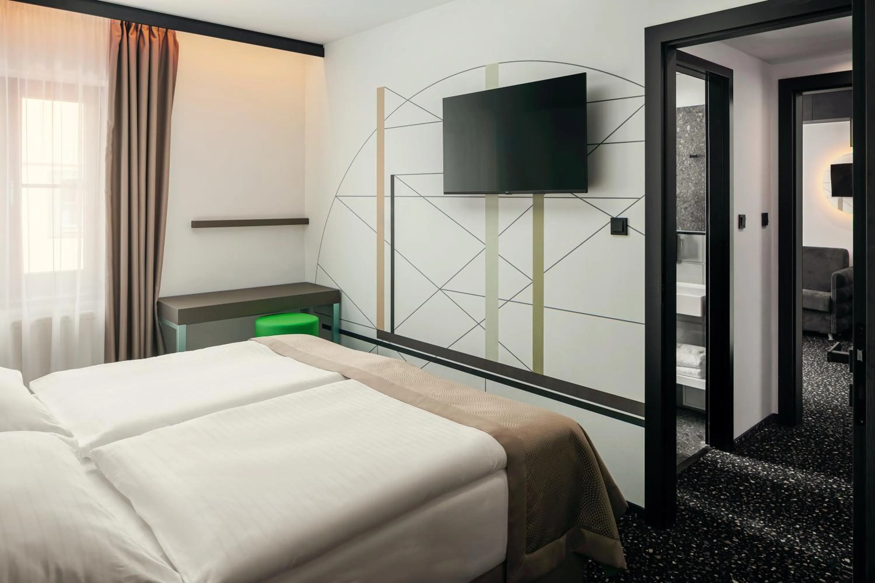 Bed in EA Embassy Prague Hotel