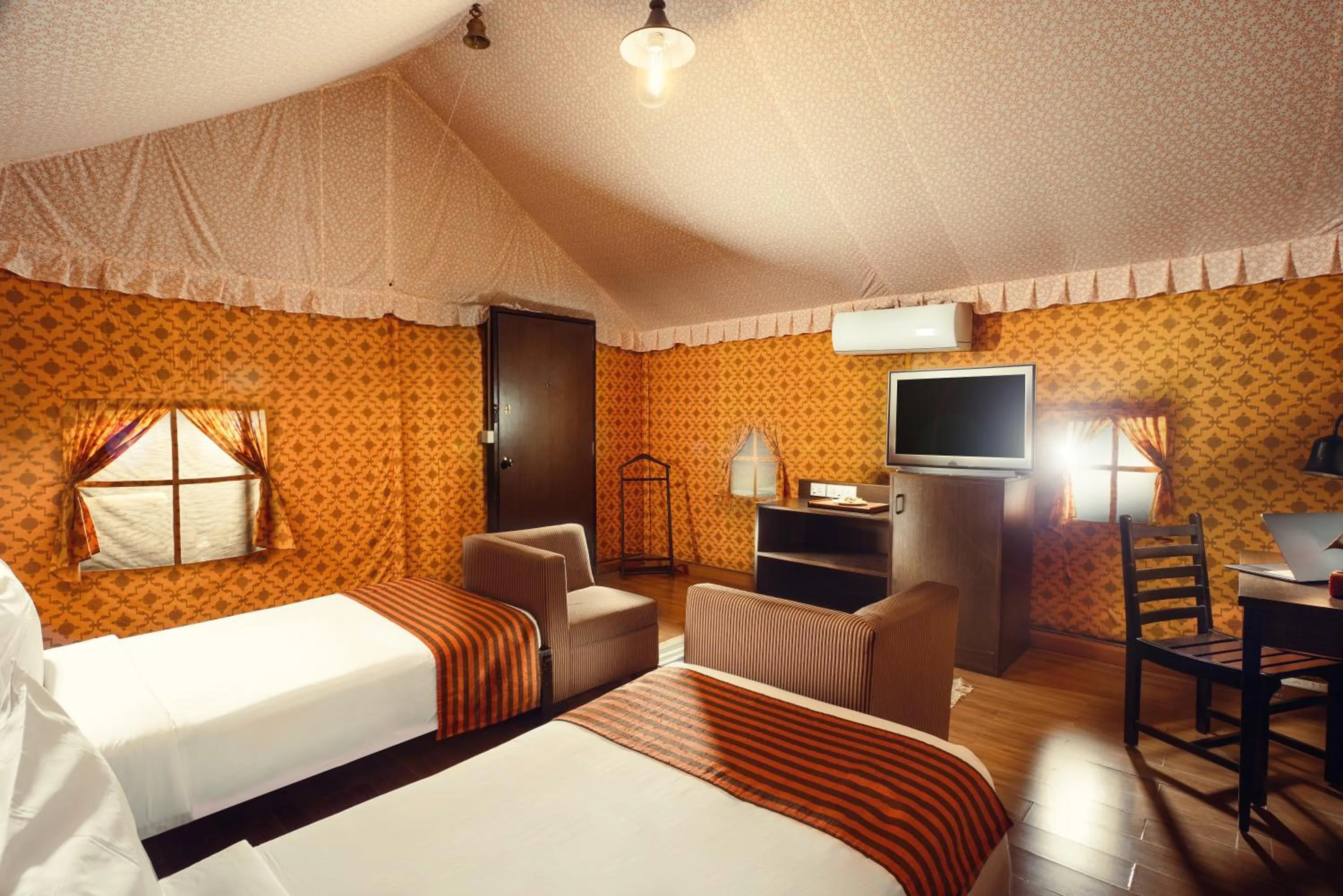 Bedroom, Bed in Olde Bangalore Resort and Wellness Center