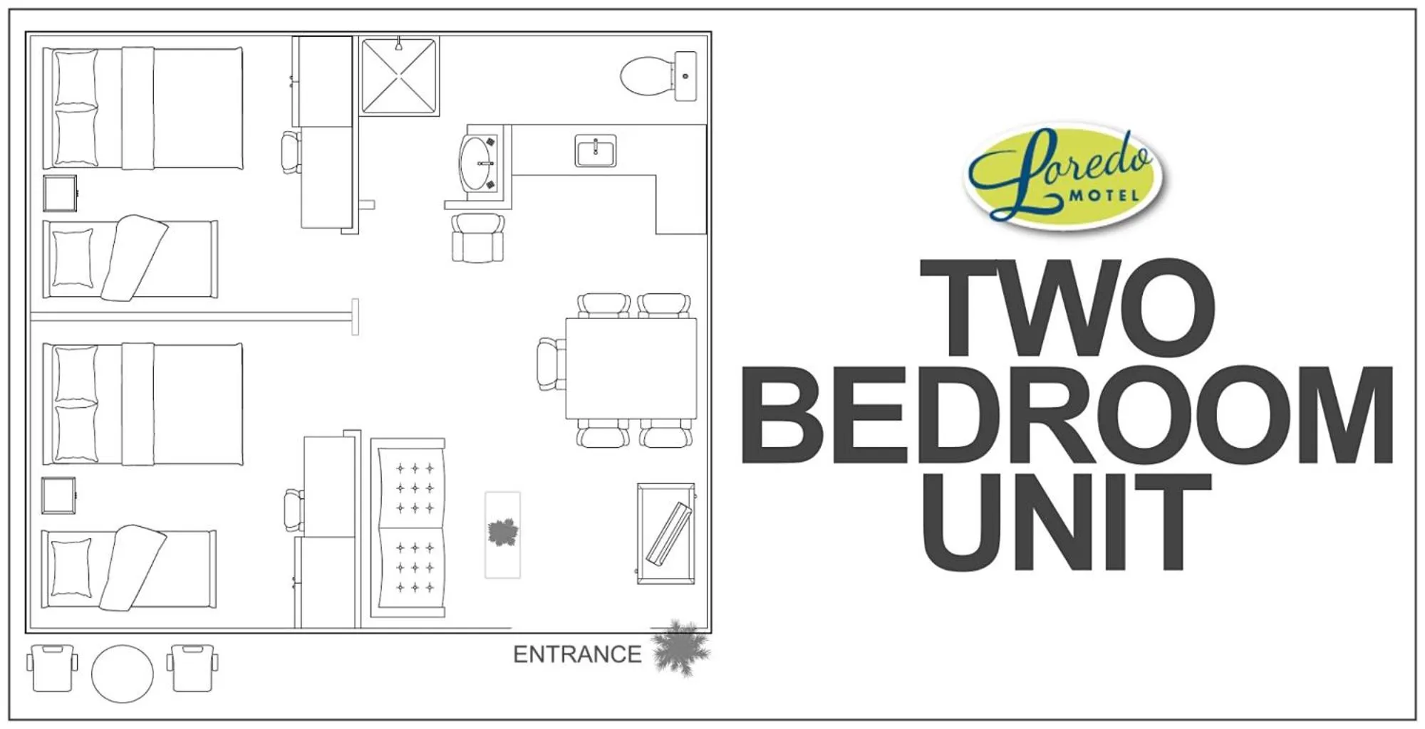 Floor plan in Loredo Motel