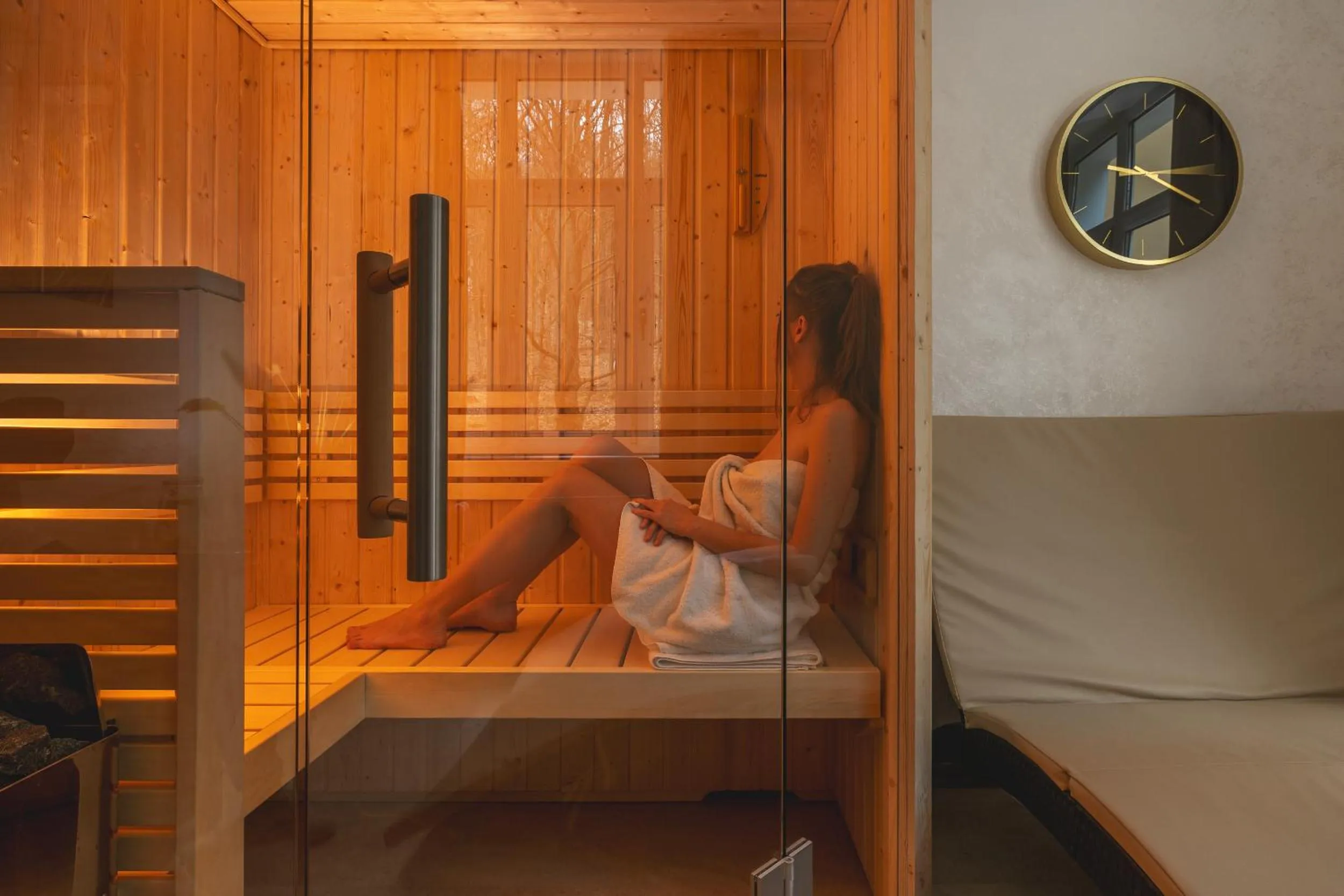 Sauna, Bed in Spa & Wellness Hotel Silva
