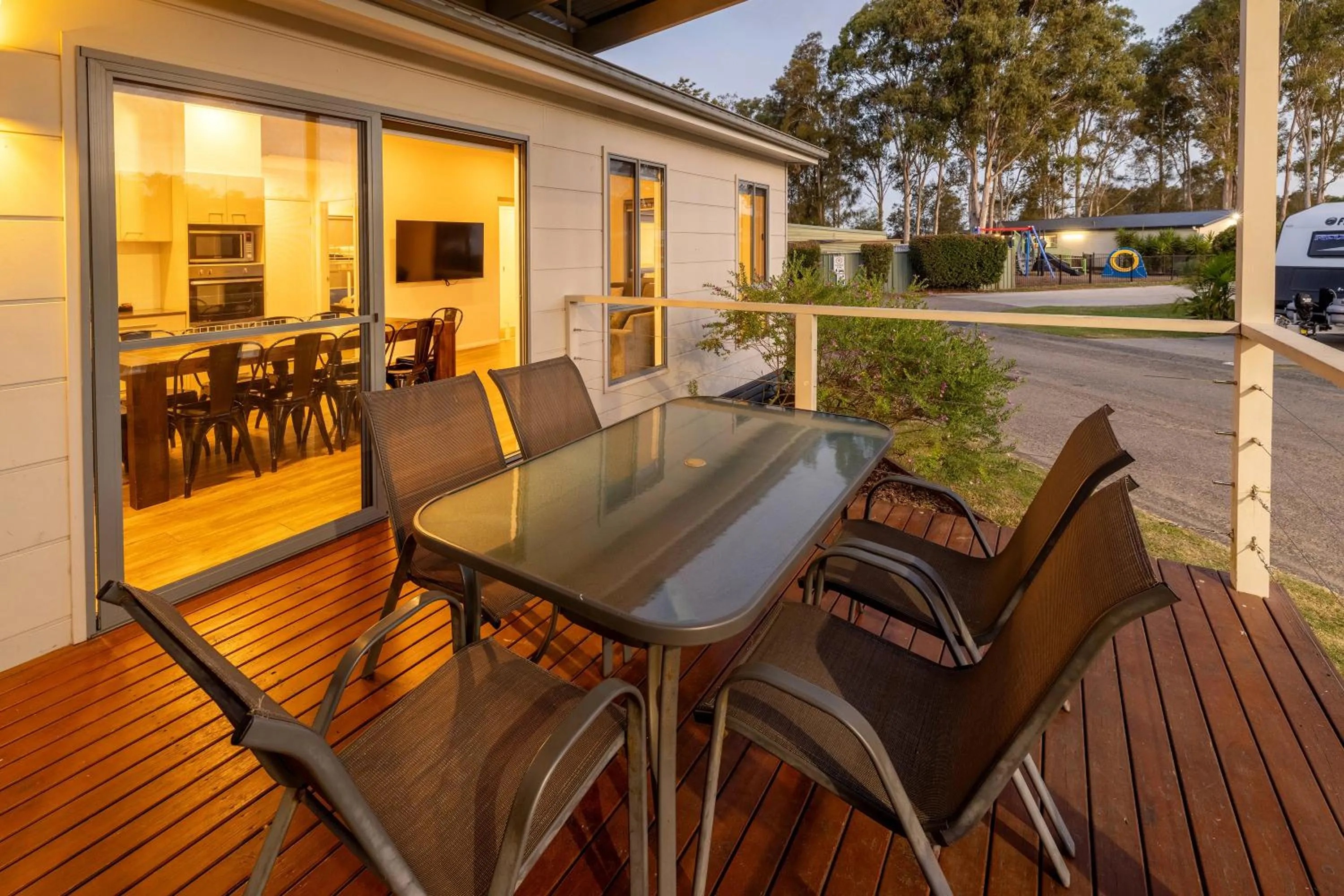 Patio in BIG4 Karuah Jetty Holiday Park