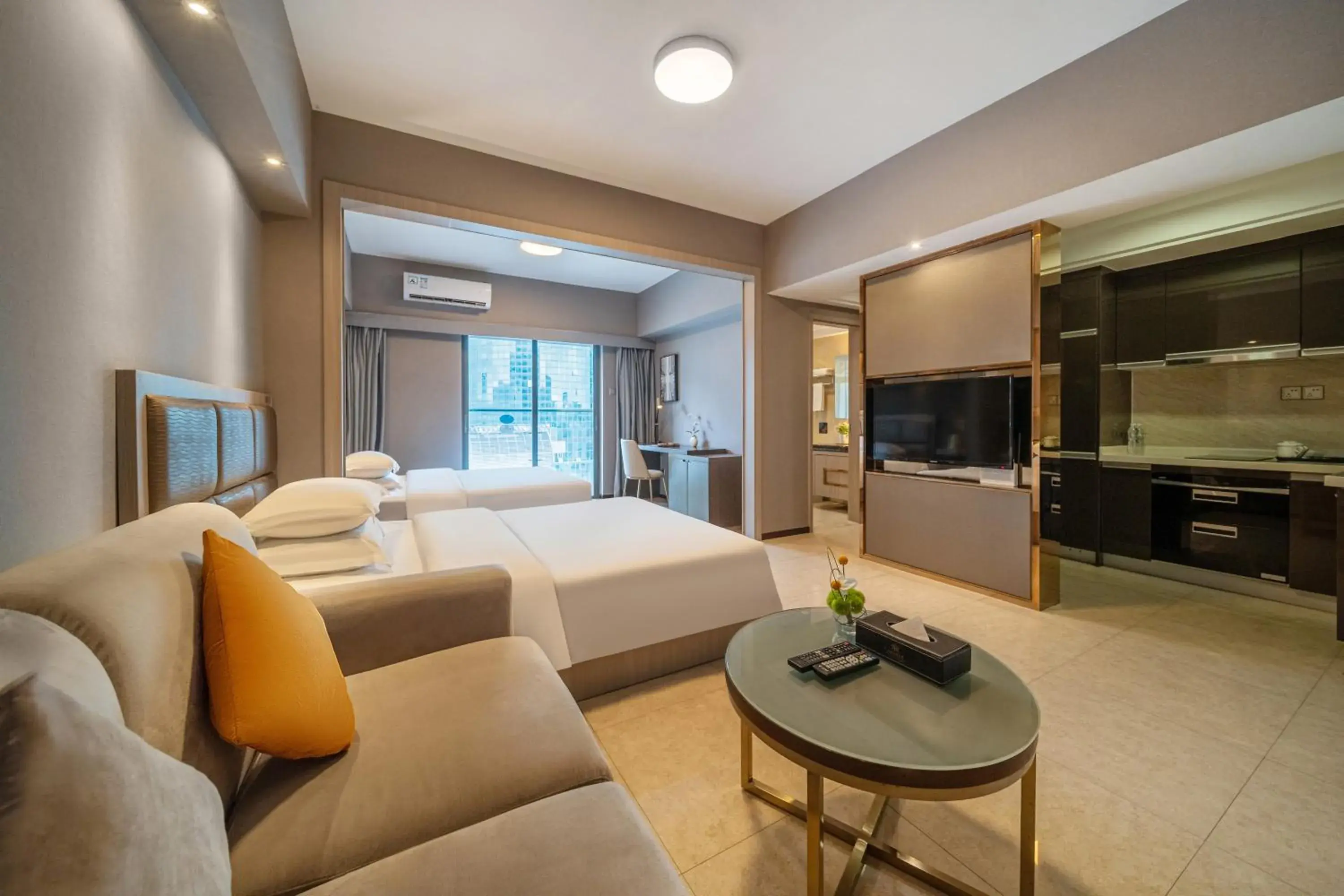 Bed in Foshan Poltton International Serviced Apartment-Canton fair free shuttle bus Bed in Foshan Poltton International Serviced Apartment-Canton fair free shuttle bus