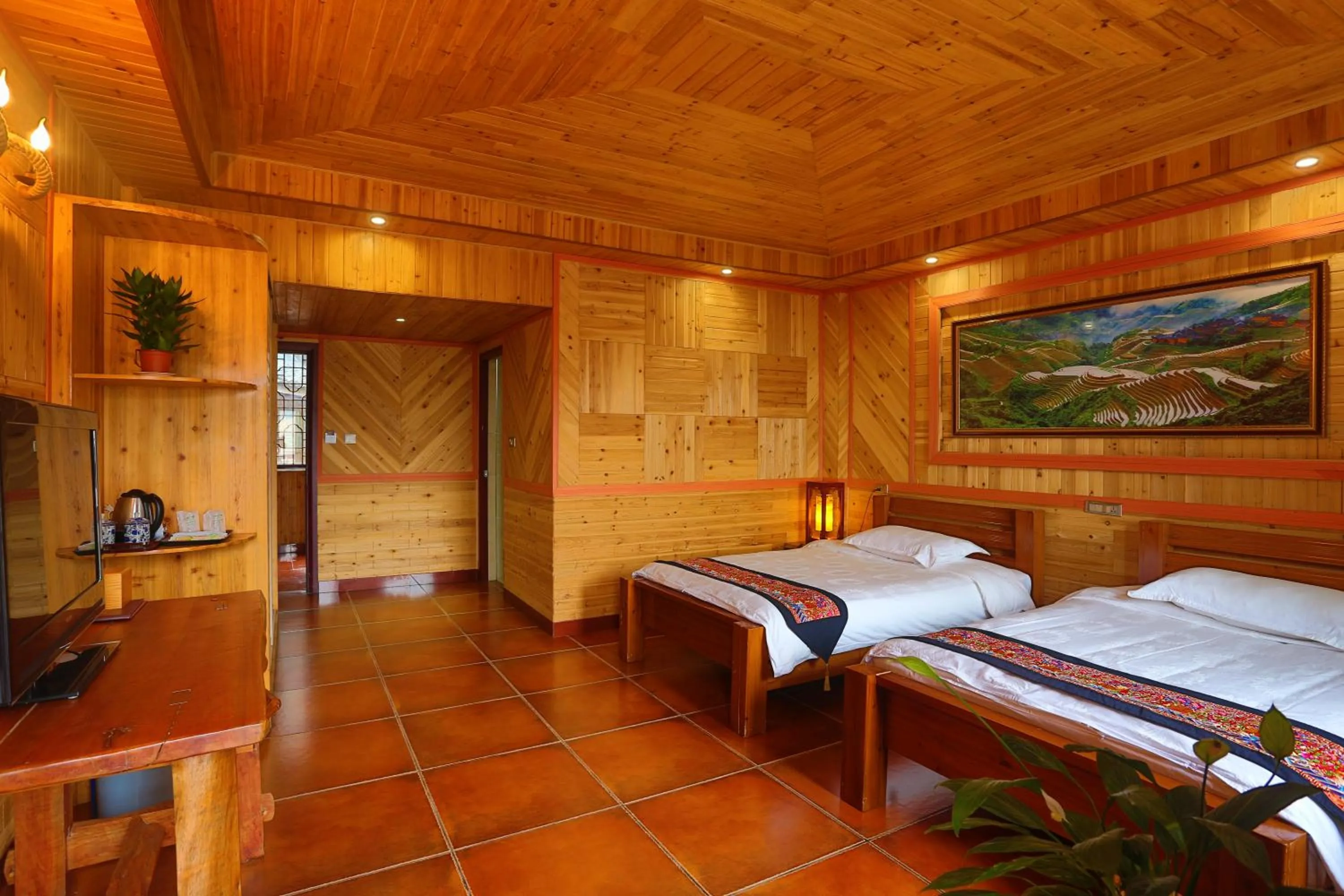 Photo of the whole room, Bed in Longji Holiday Hotel