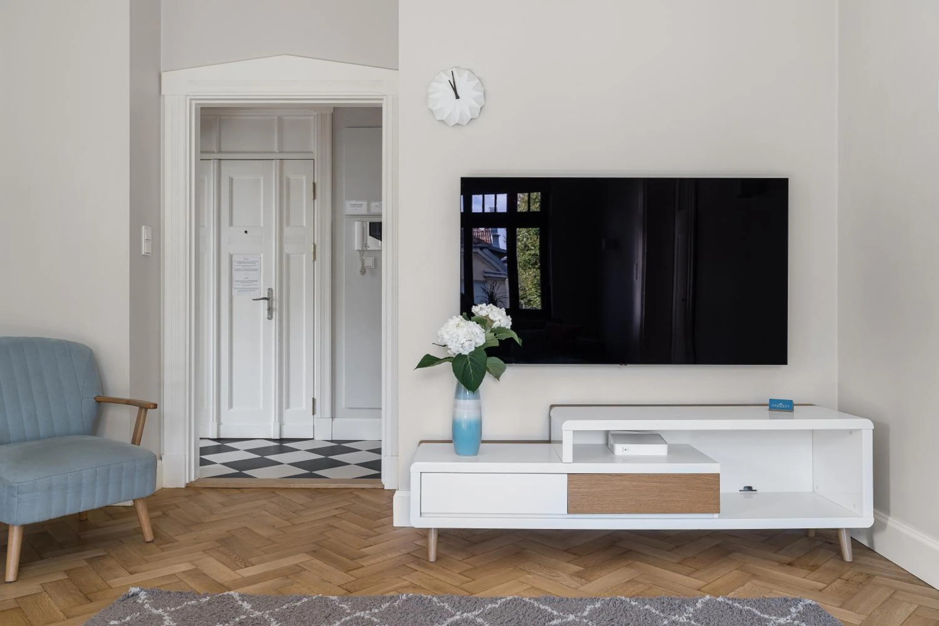 Living room in Sanhaus Apartments - FANTAZJA - Apartament z dwoma balkonami - 100 m2