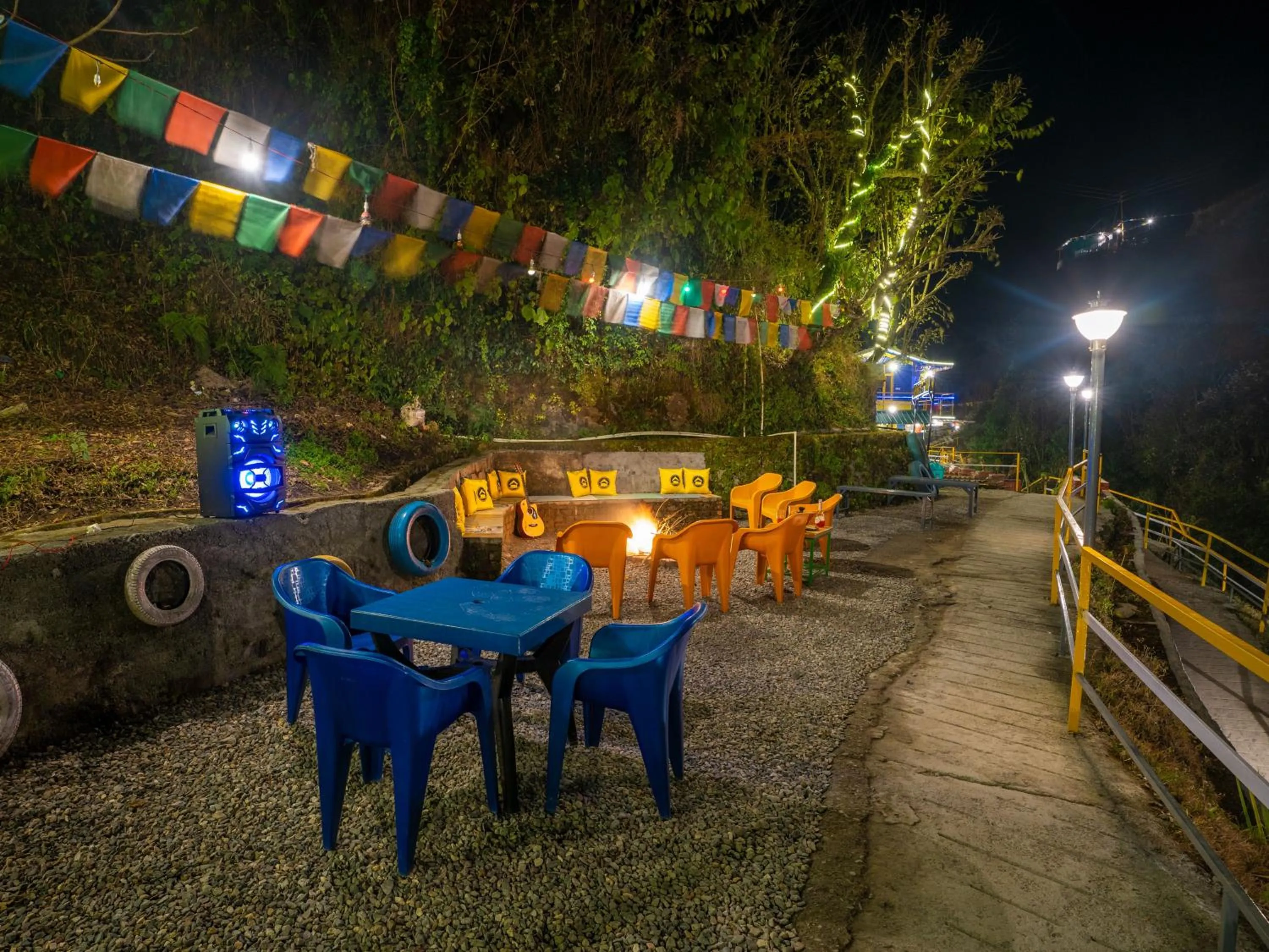 Night in The Hosteller Mussoorie By the Streamside, Kempty