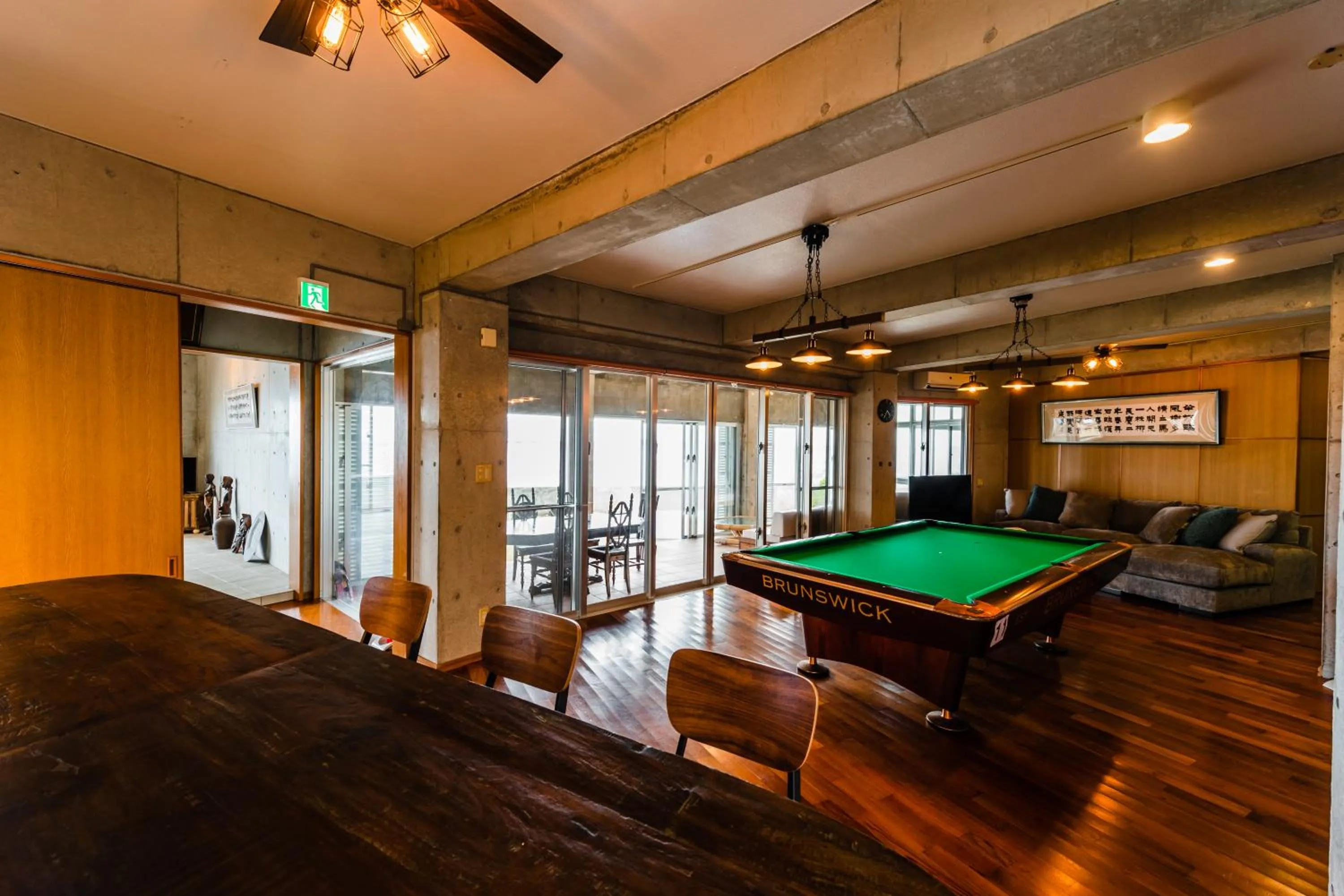Billiard in Pine House in Ginoza