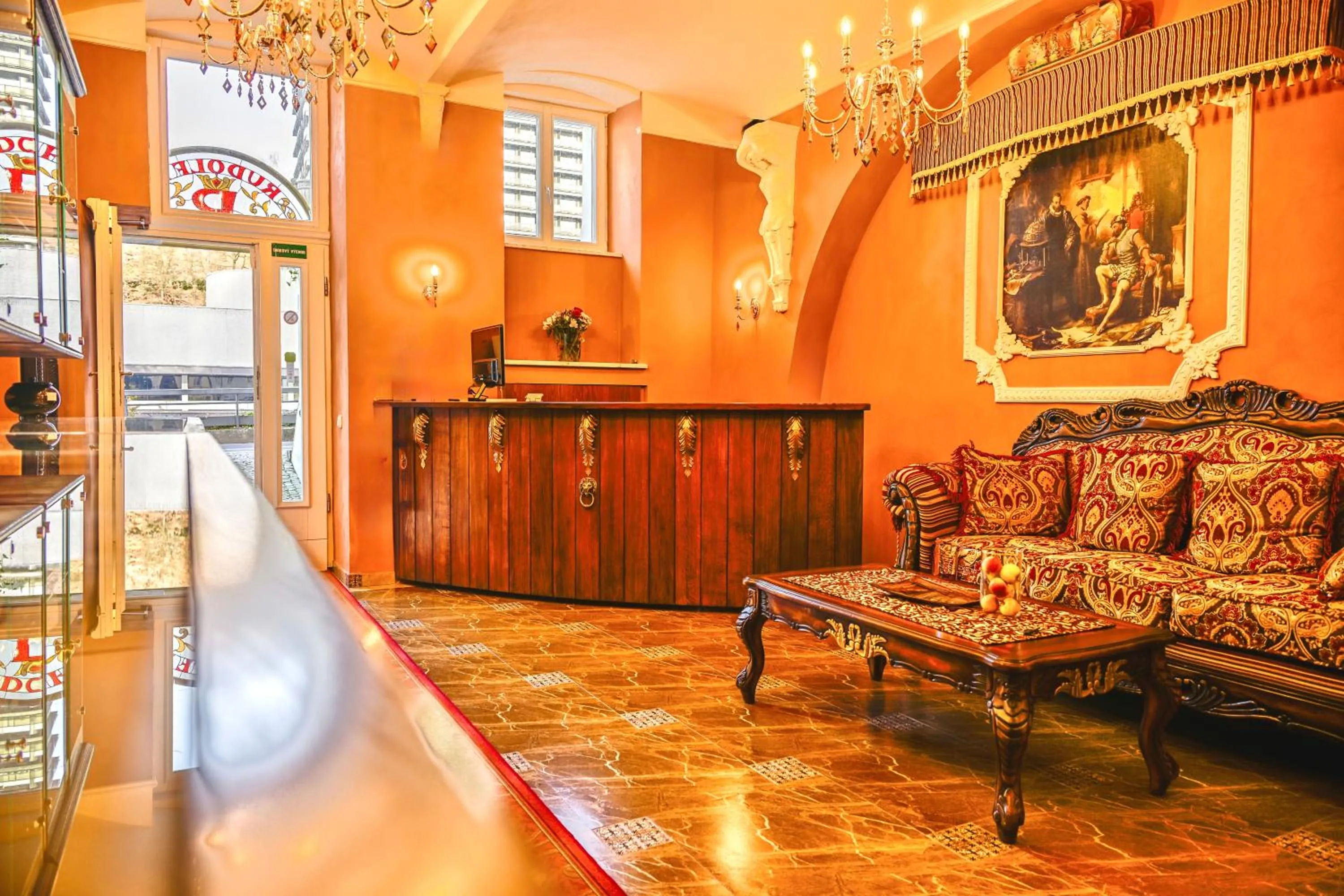 Lobby or reception in Hotel Rudolf II Karlovy Vary