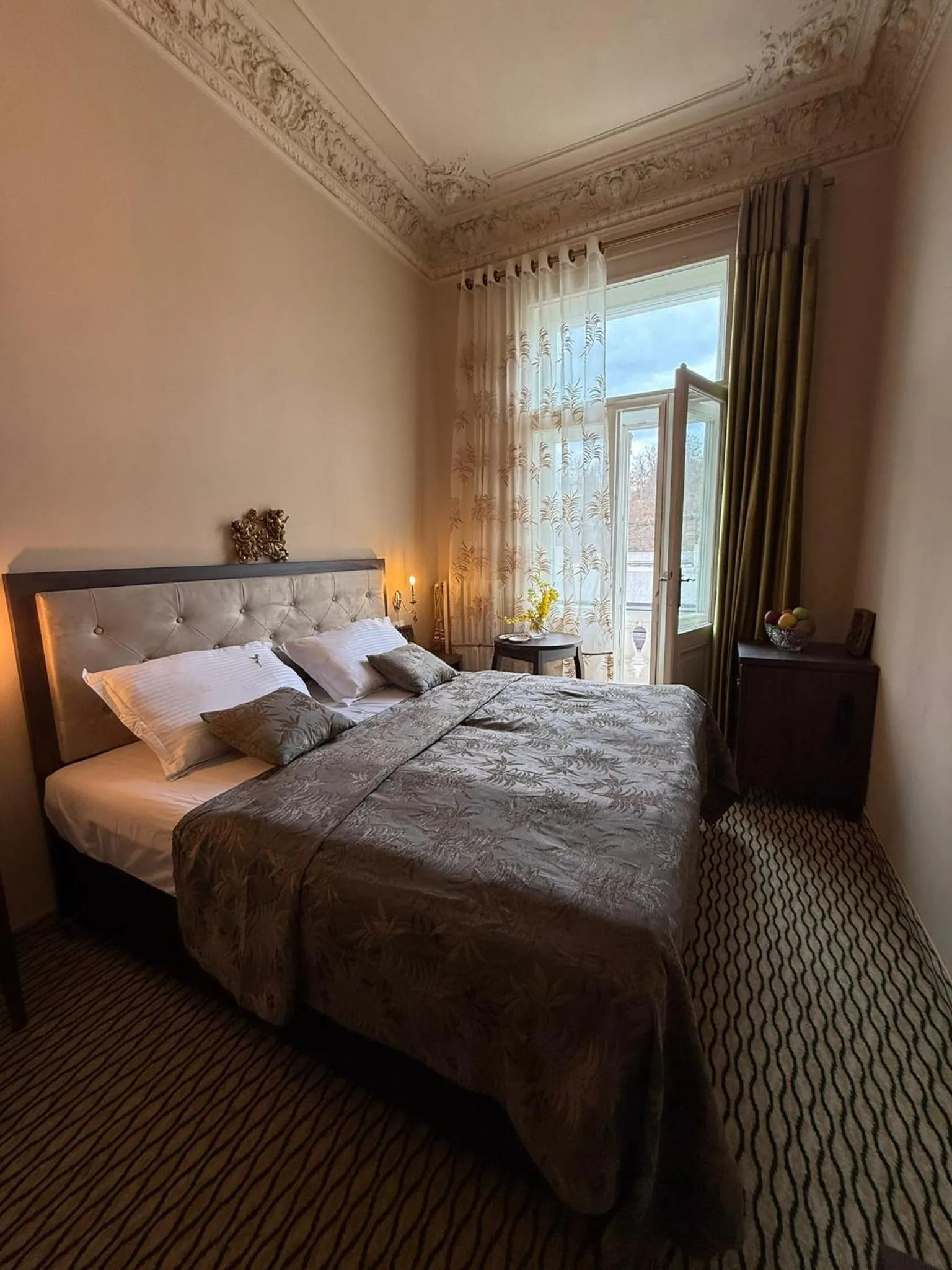 Bed in Hotel Rudolf II Karlovy Vary