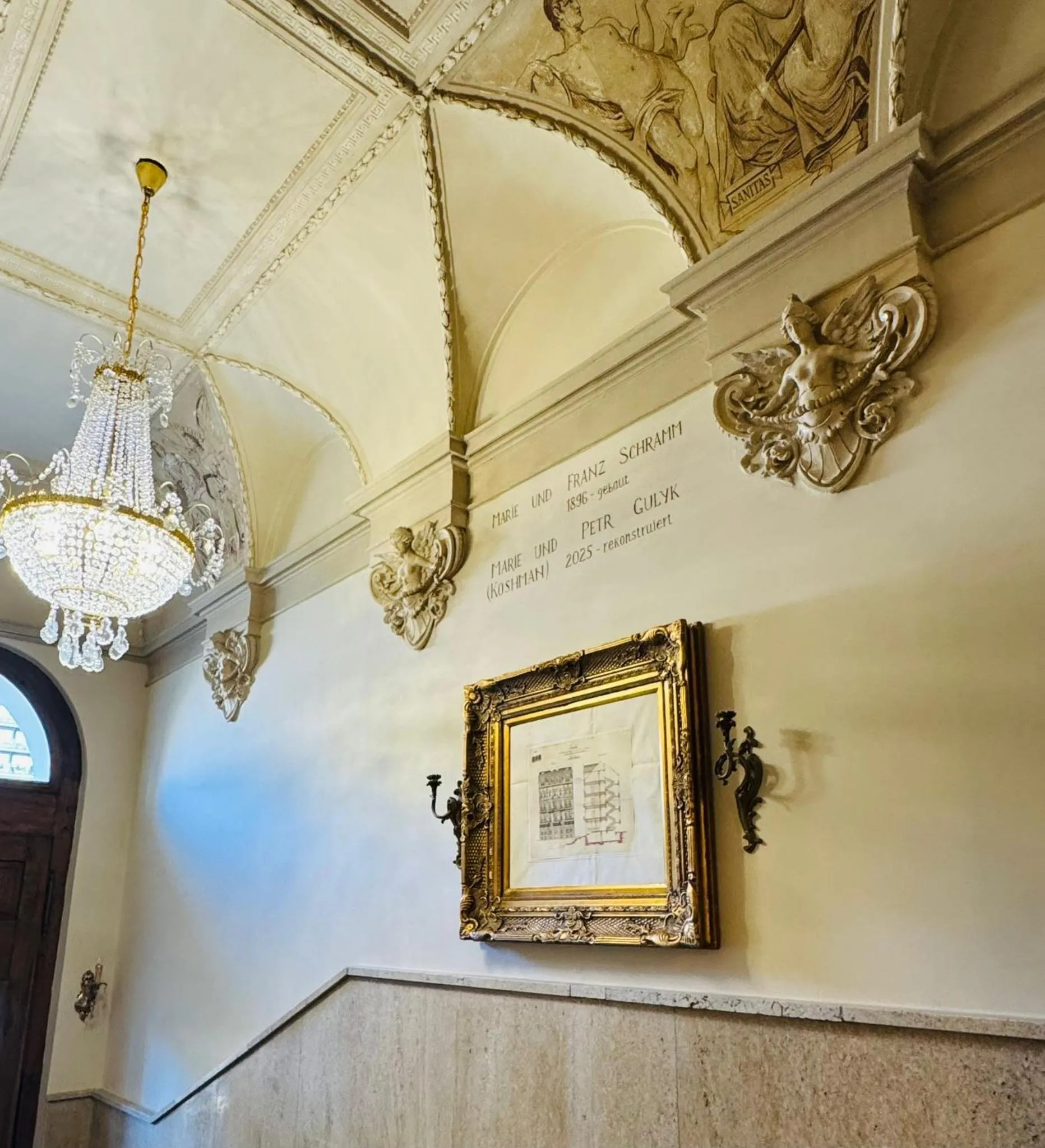 Decorative detail in Hotel Rudolf II Karlovy Vary