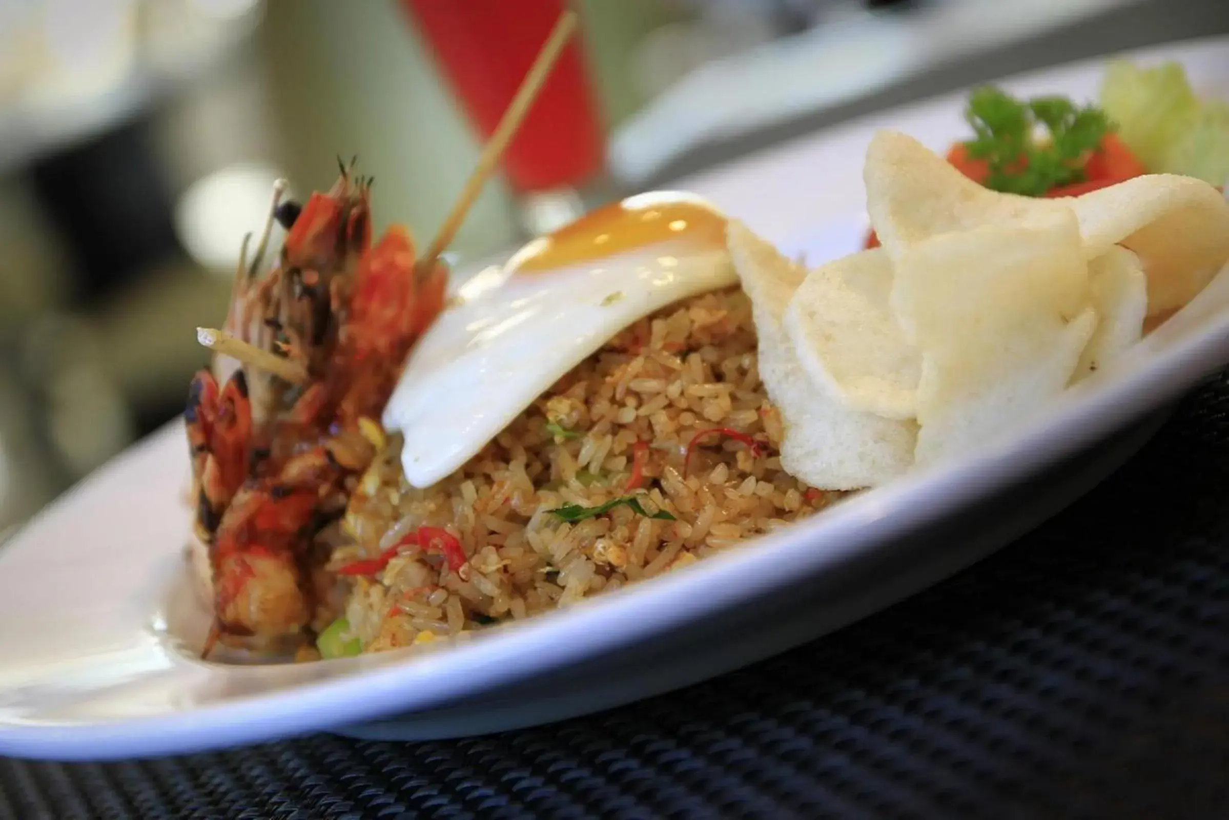 Food close-up in Mars City Hotel Food close-up in Mars City Hotel