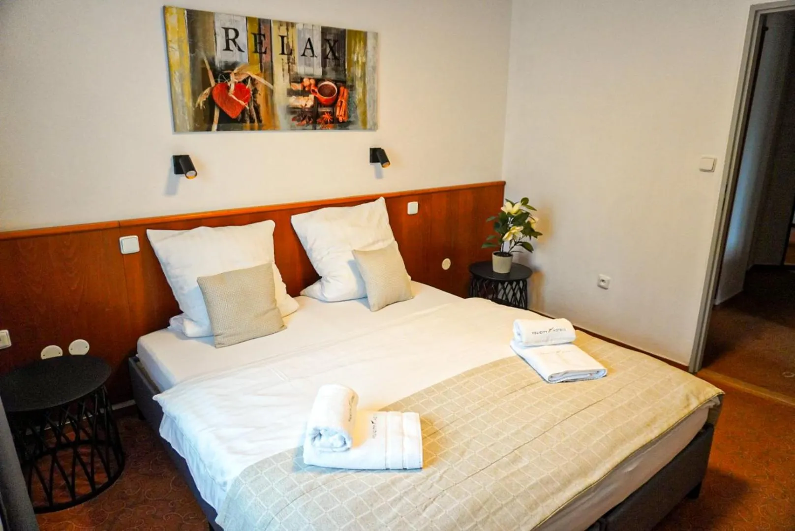 Bed in Hotel Sněžka