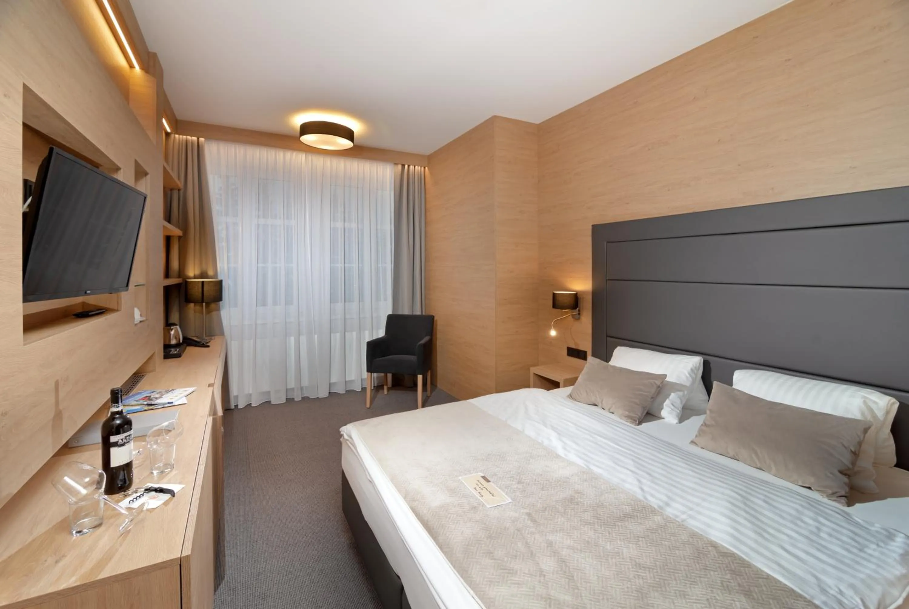 Bed in Hotel Sněžka