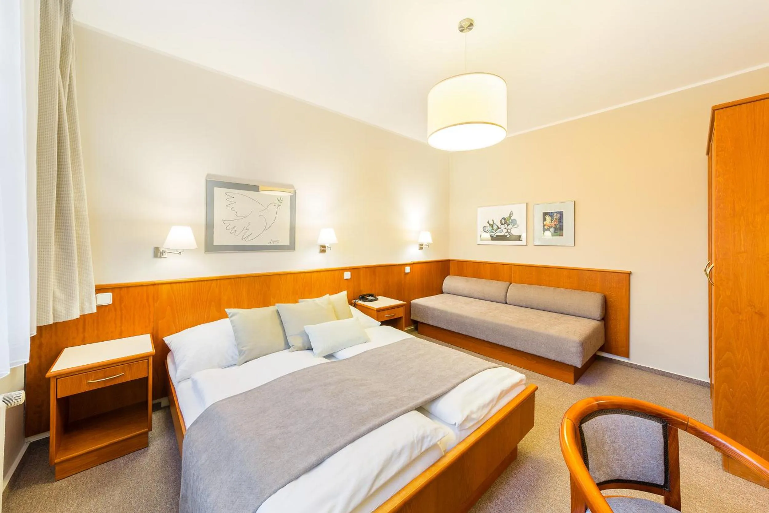 Bed in Hotel Sněžka