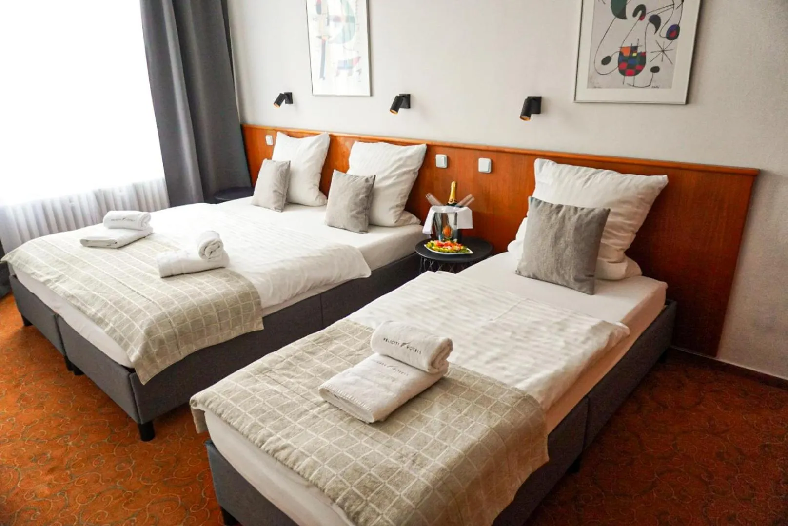 Bed in Hotel Sněžka