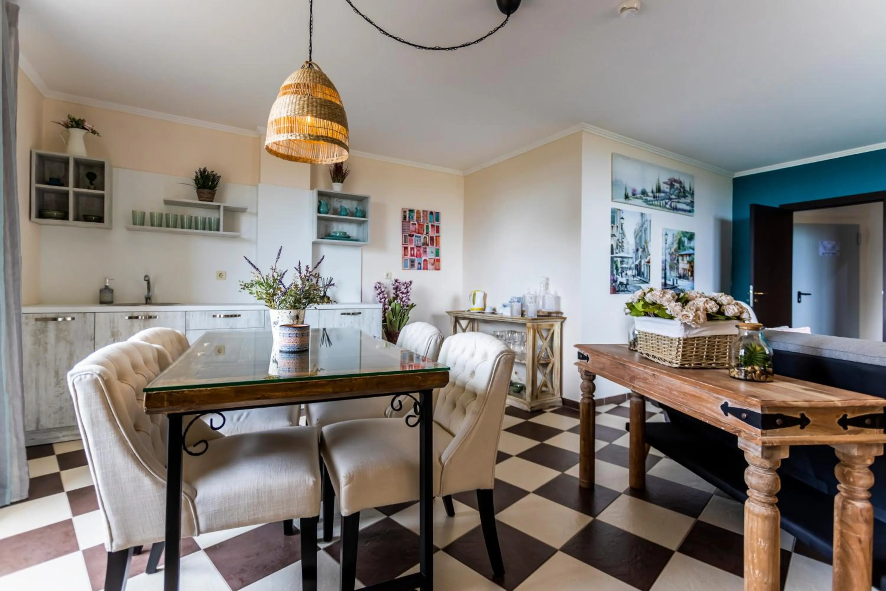 Kitchen or kitchenette in Touristic Complex Hacienda Beach Apartments Sozopol