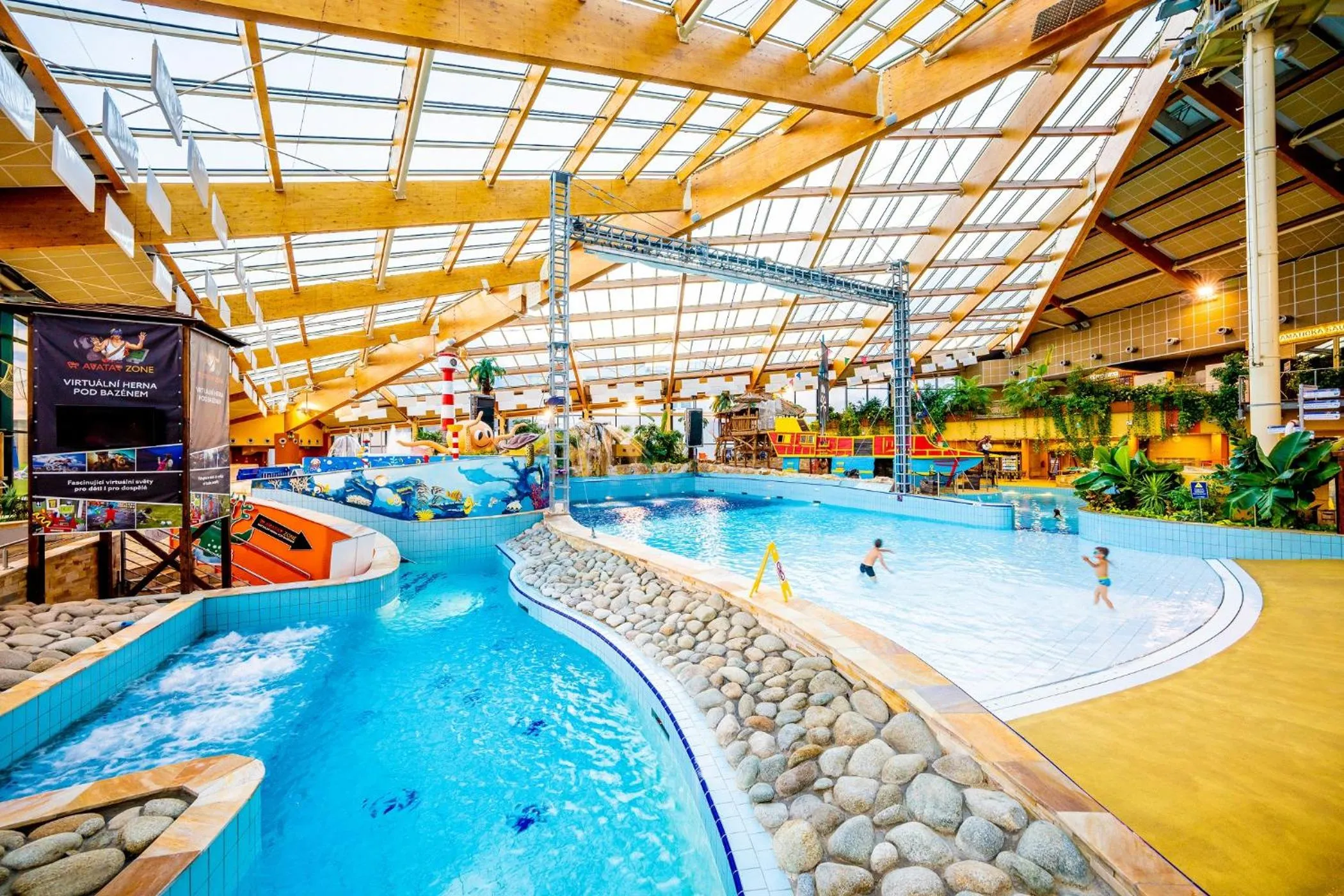Aqua park in Aquapalace Hotel Prague