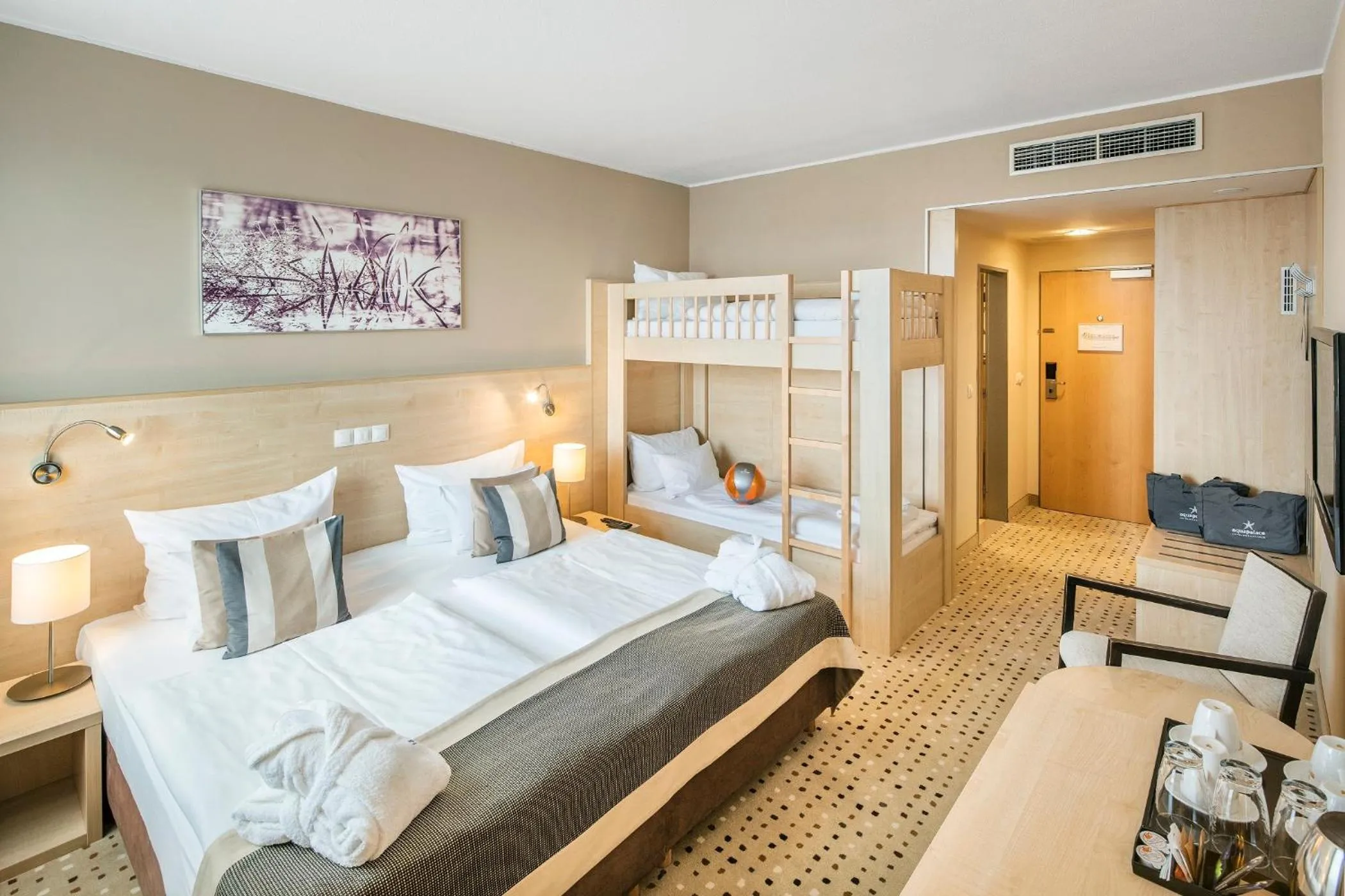 Bed in Aquapalace Hotel Prague