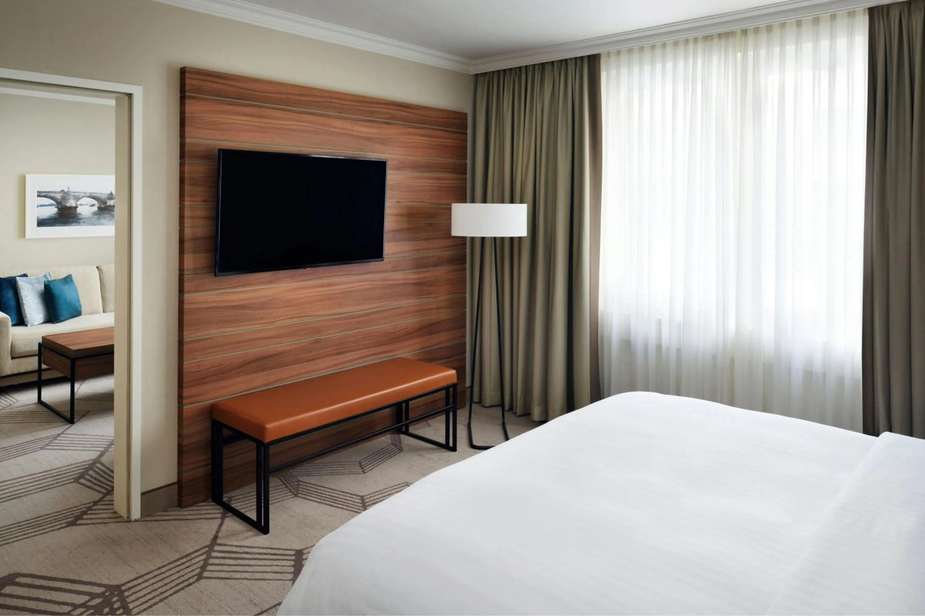 Photo of the whole room, Bed in Prague Marriott Hotel