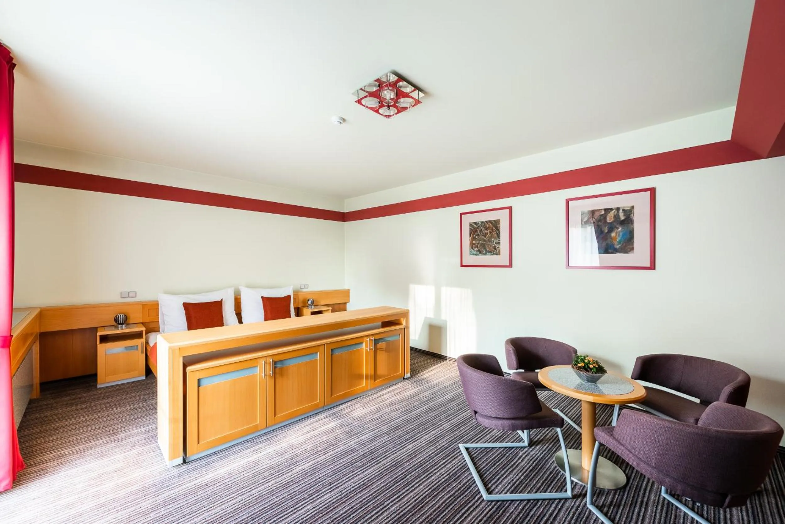 Seating area in Jan Maria Hotel