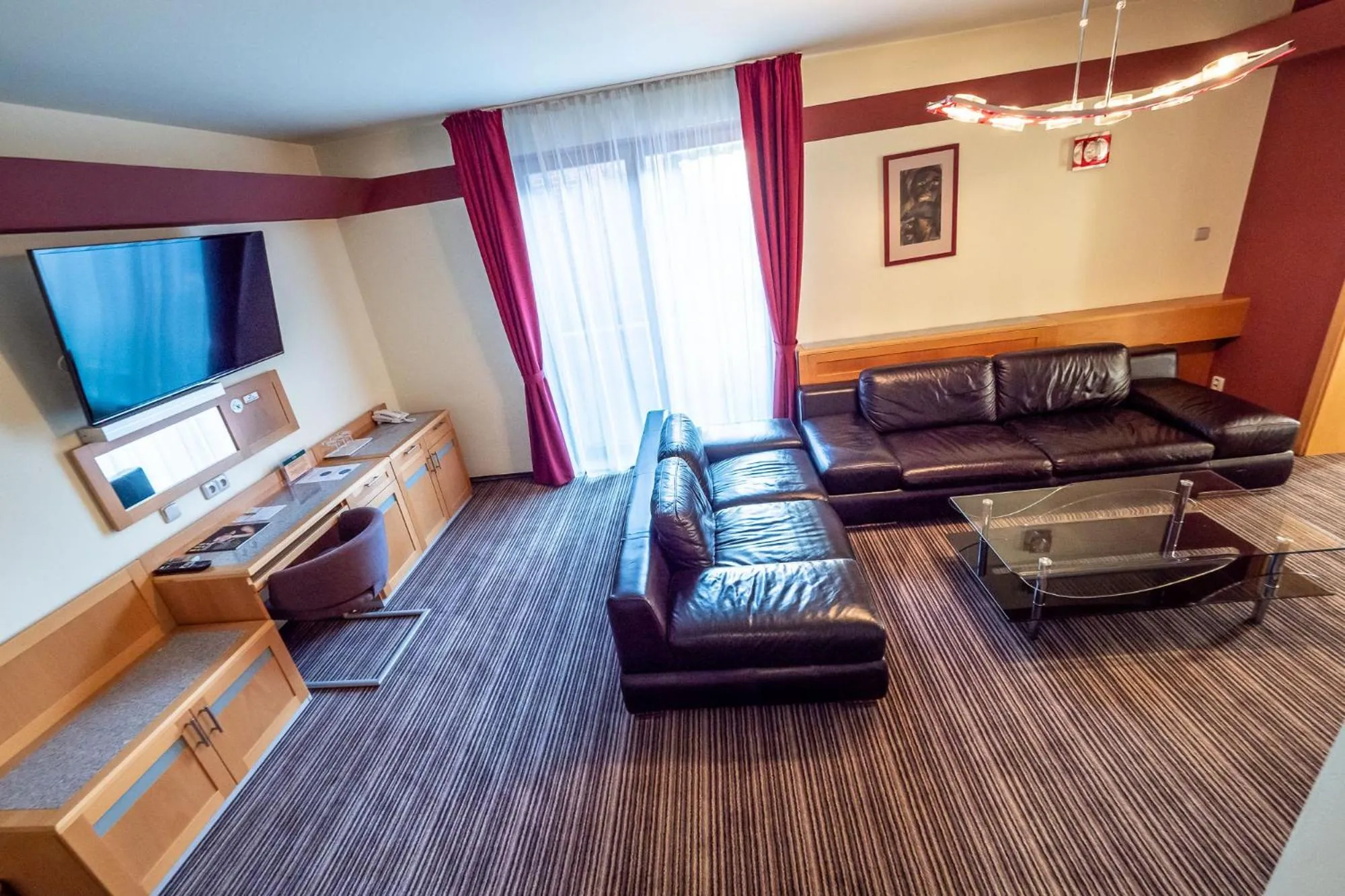 Seating area in Jan Maria Hotel