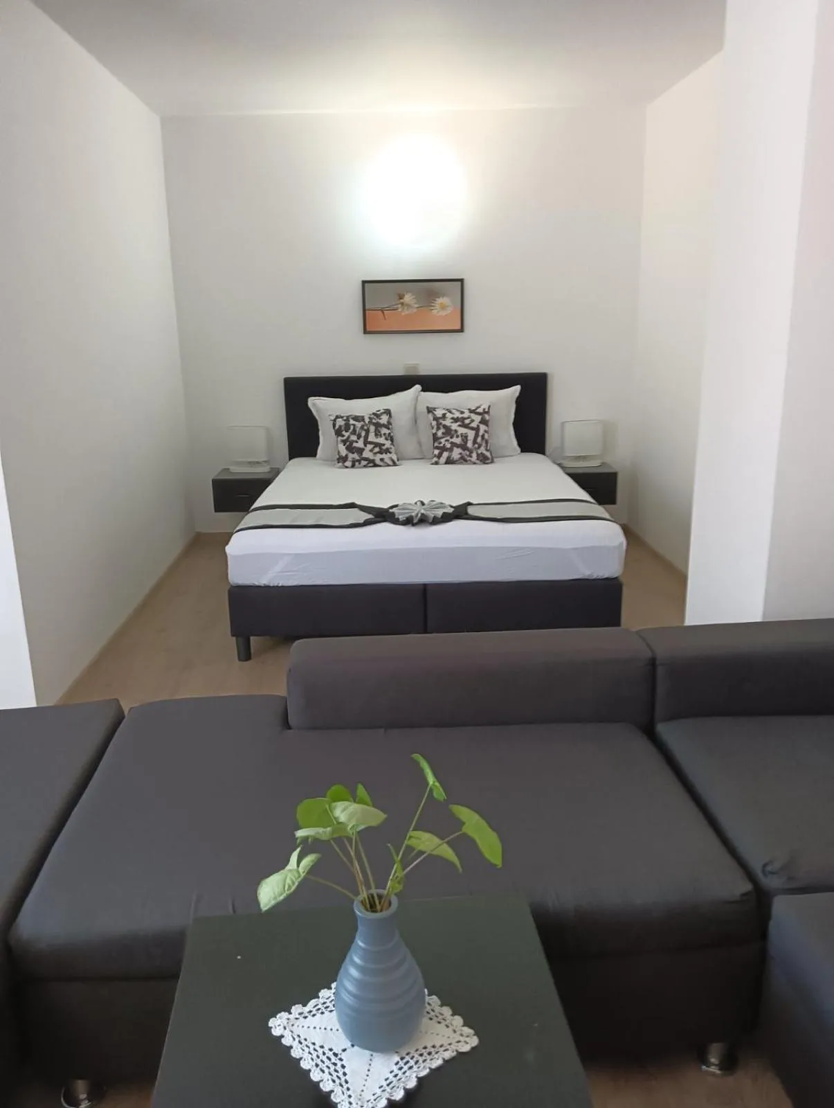 Bed in Family Hotel Flora