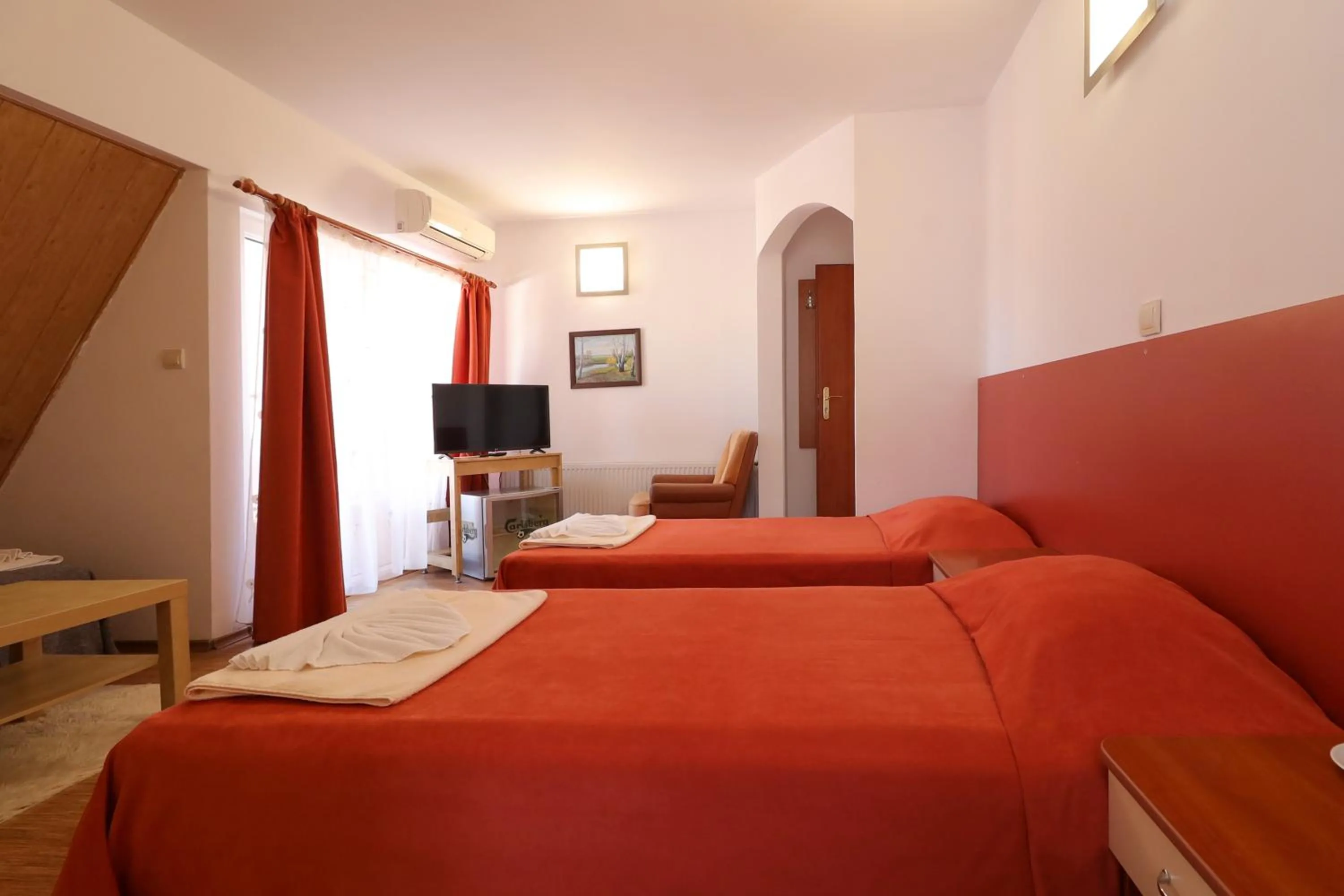 Bed in Family Hotel Flora