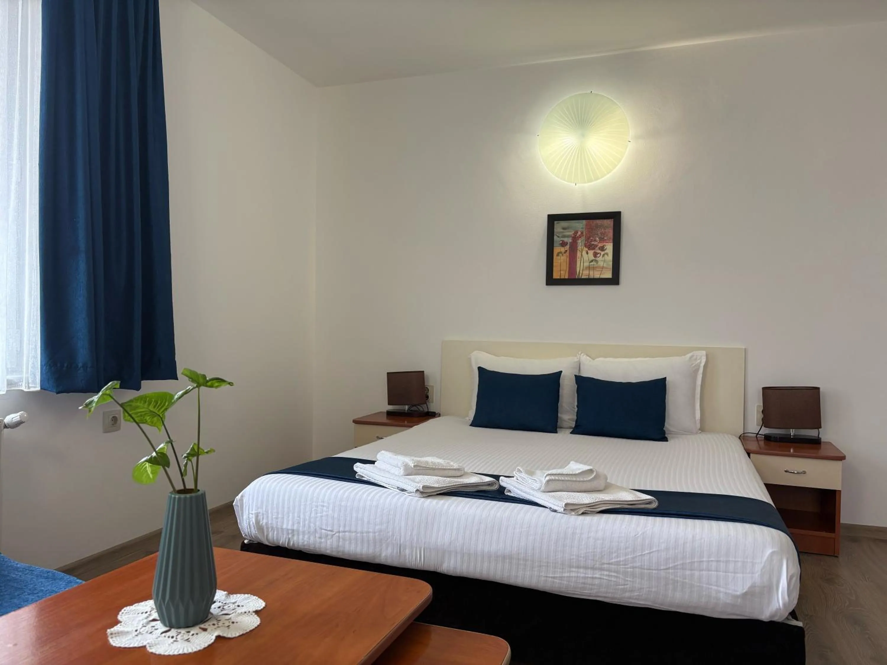 Bed in Family Hotel Flora