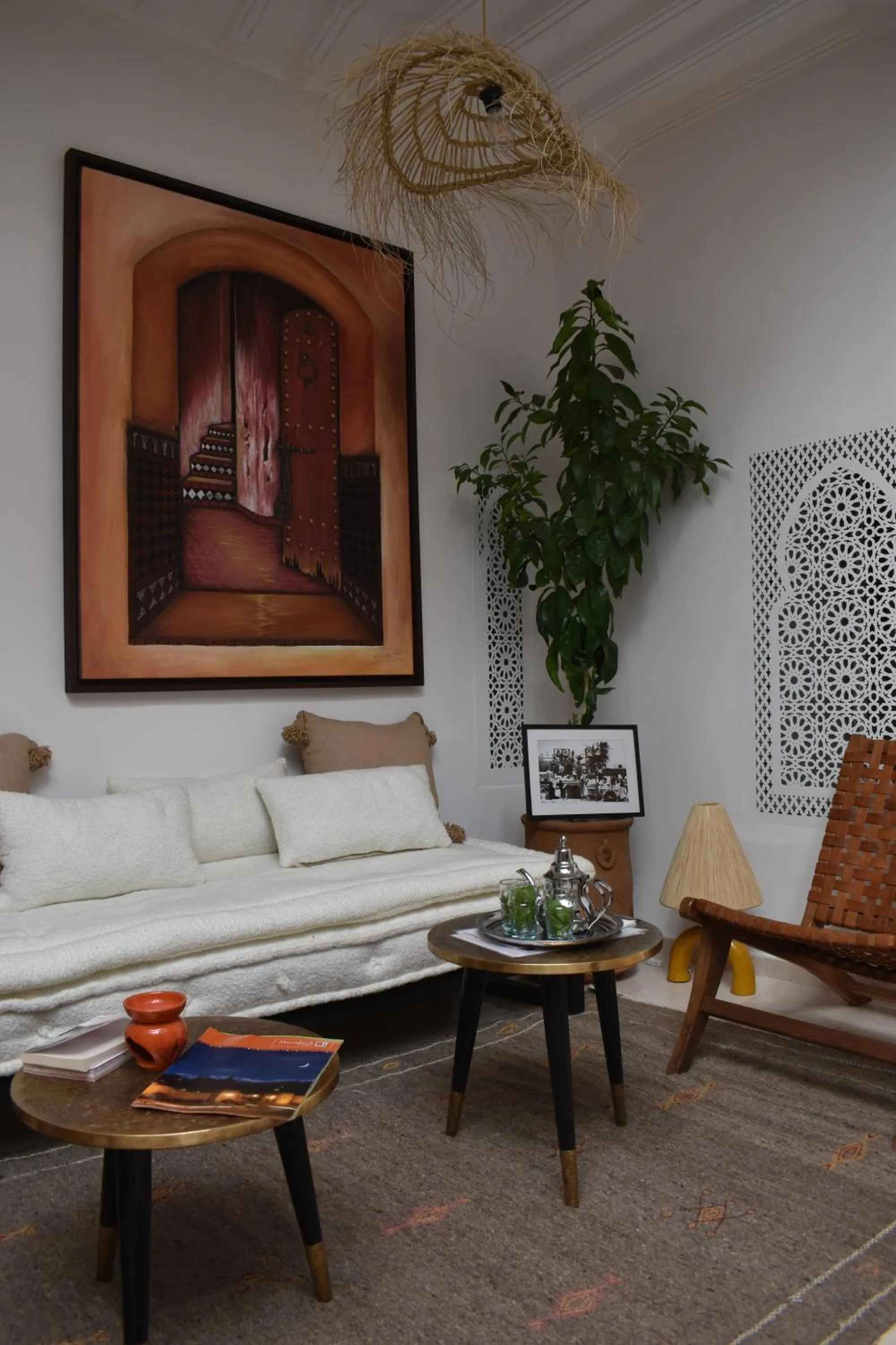 Seating area in Riad Olika
